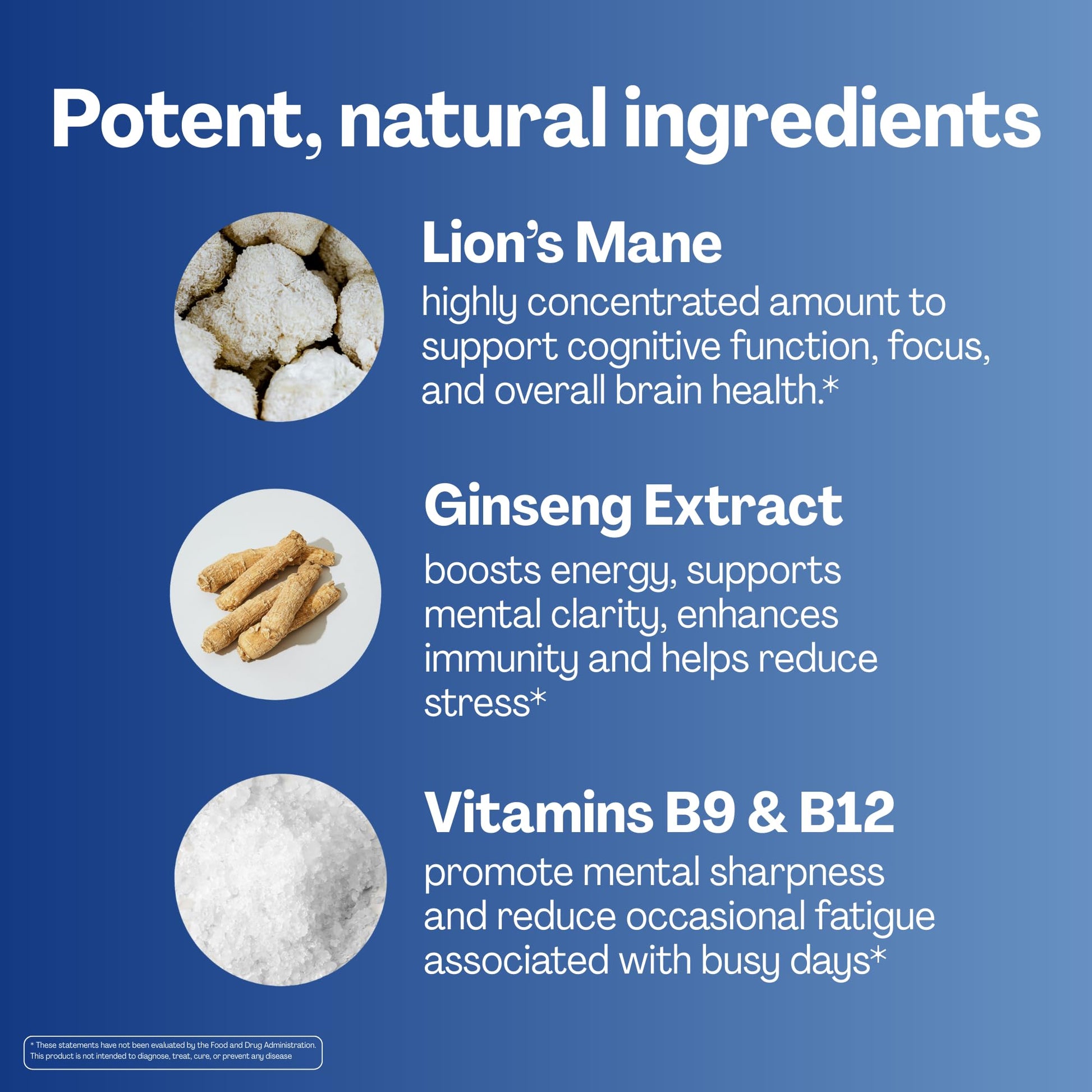URVI 1500mg Lion's Mane Gummies with Ginseng, Folate 5-MTHF, B12 & Iodine – Focus Nootropic Brain Supplement Boosts Memory, Focus & Energy – Sugar-Free – Cola Flavor – 60 Count URVIAu supplements