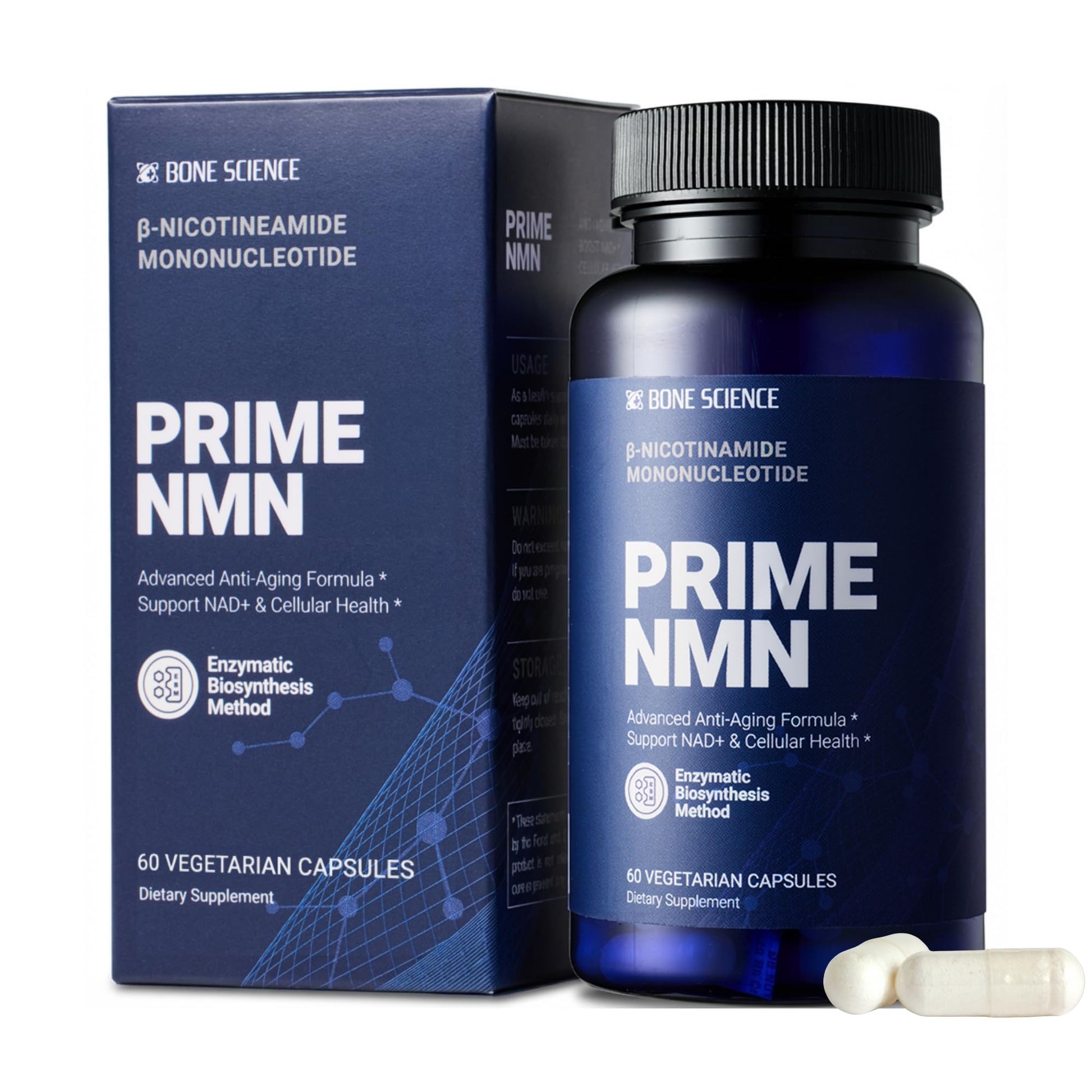 BONE SCIENCE Uthever NMN & Pterostilbene 6-in-1 Complex with Resveratrol, Glutathione & BioPerine - High Purity Stabilized NAD+ Precursor for Healthy Aging & Cellular Energy - 60 Vegetarian Capsules BONE SCIENCEAu supplements