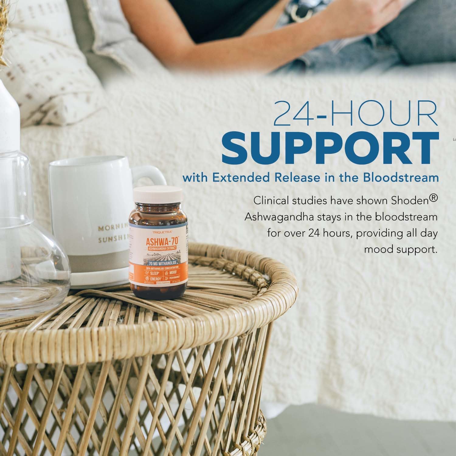 Ashwa-70®: Ashwagandha Extract - 35% Withanolides | Max Strength, Highest Withanolide Concentration - Mood & Performance - Enhanced Absorption with BioPerine® Black Pepper (60 Capsules) Triquetra HealthAu supplements