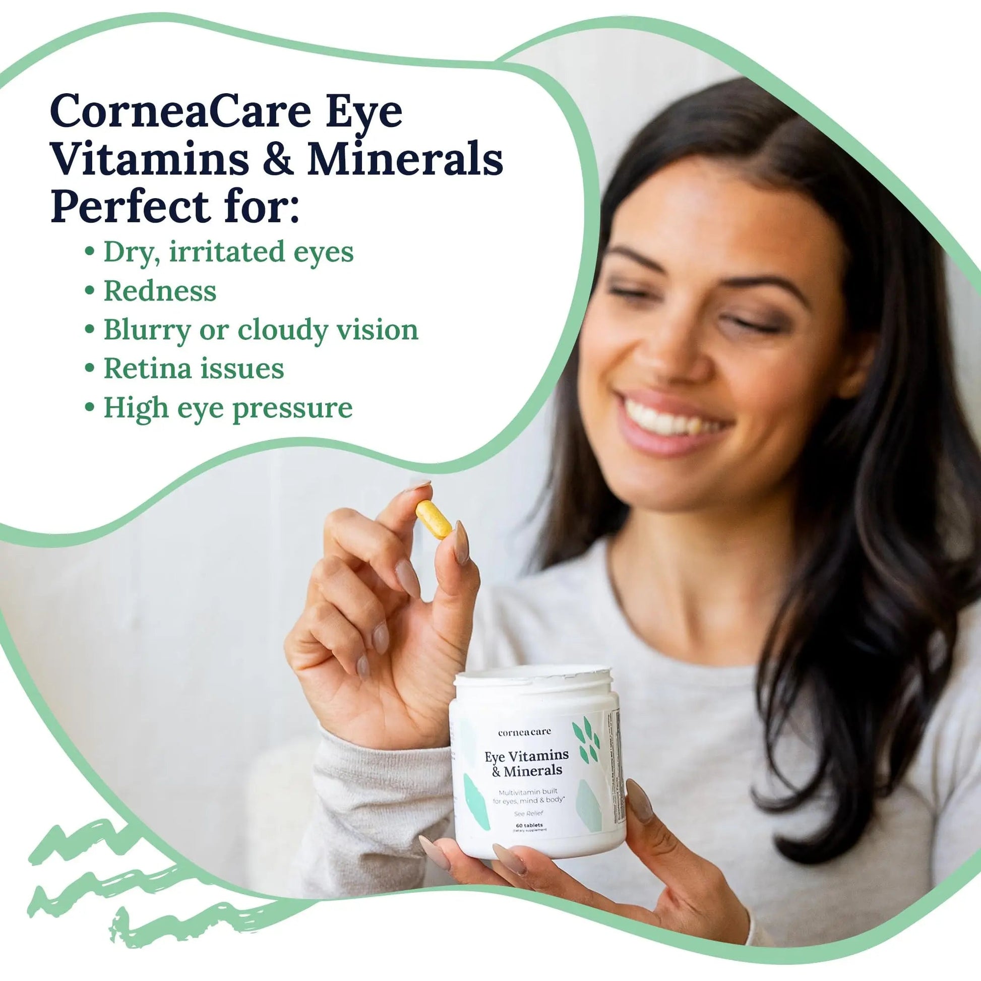 CorneaCare Vitamins and Minerals | Multivitamin for Vision & Health | Dry Eye Supplements | 60 Tablets CorneaCareAu supplements