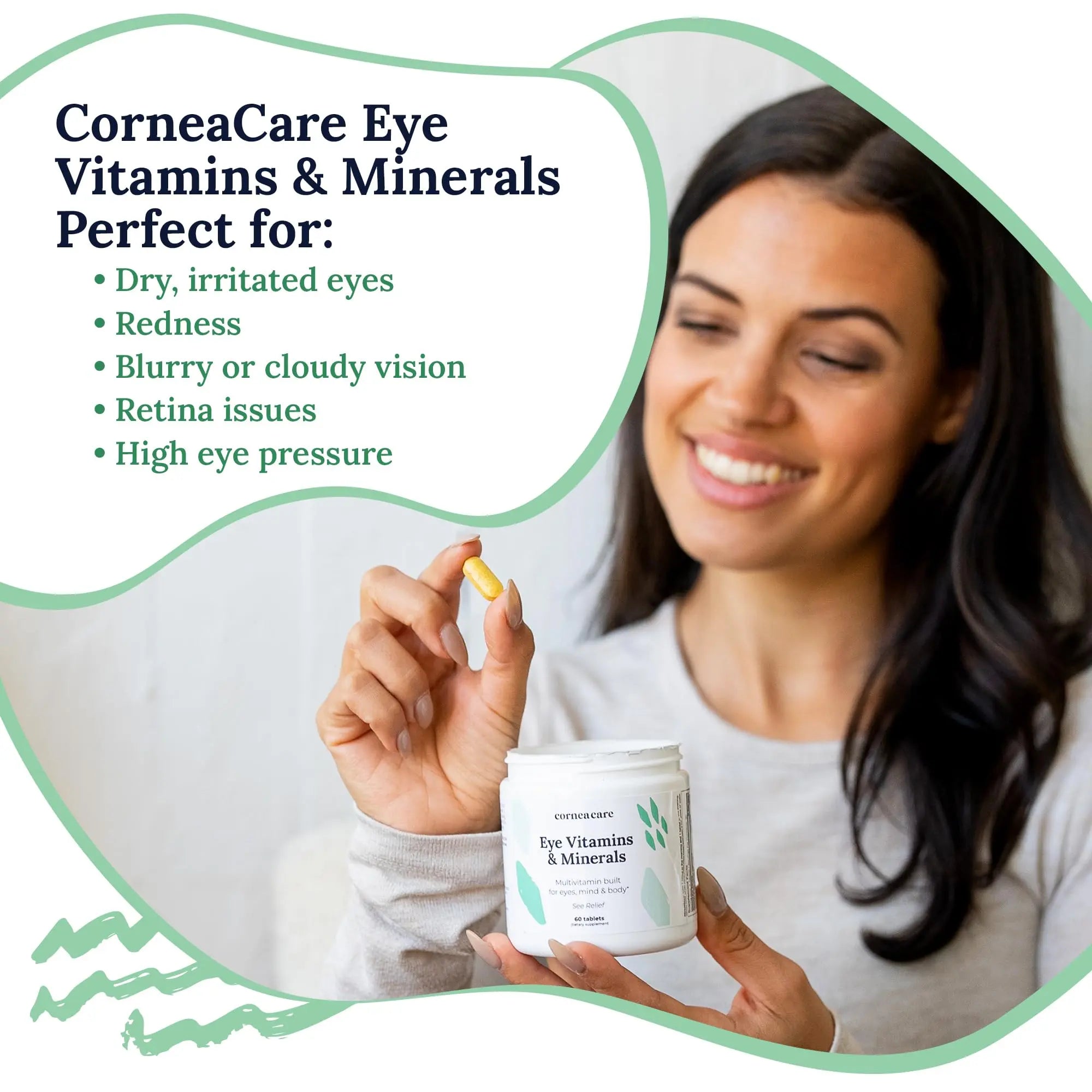 CorneaCare Vitamins and Minerals | Multivitamin for Vision & Health | Dry Eye Supplements | 60 Tablets CorneaCareAu supplements