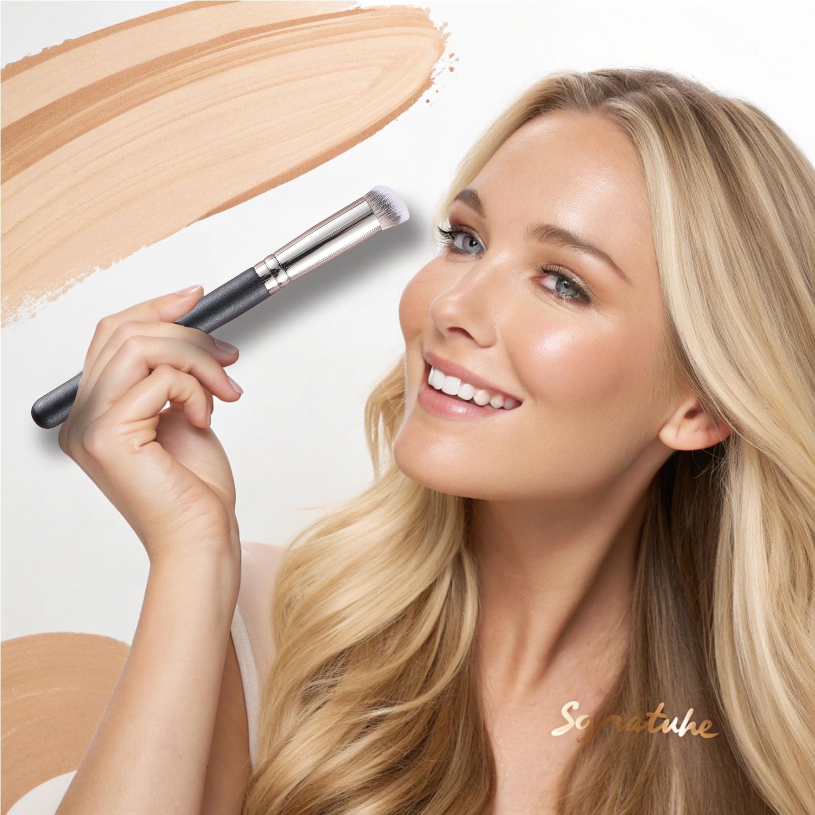 ENERGY Concealer Brush Under Eye Mini Angled Flat Top Kabuki Nose Contour Brush for Concealing Blending Setting Buffing with Powder Liquid Cream Cosmetic Pro Small Makeup Foundation brushes 270 ENERGYAu supplements