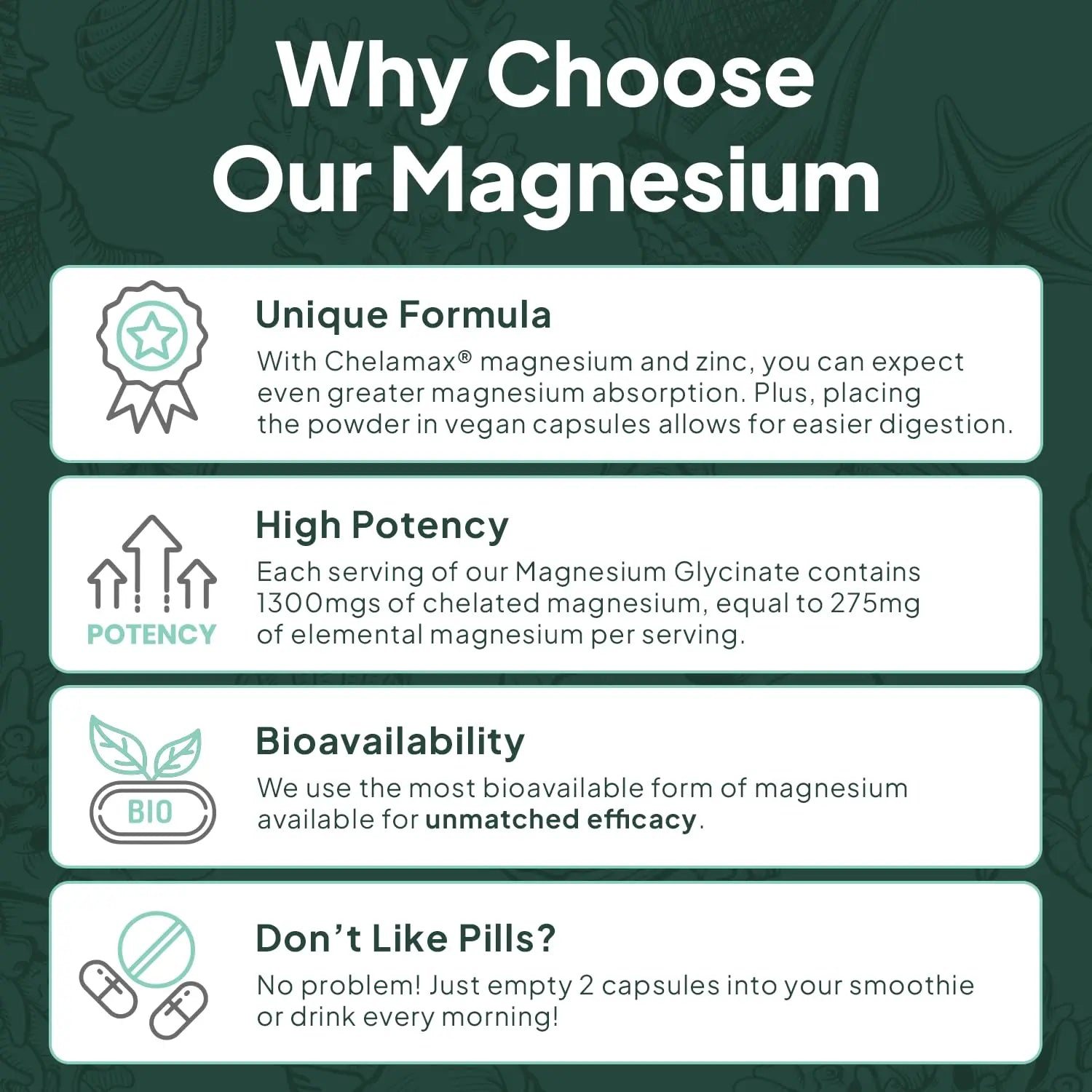 Organics Ocean Pure Magnesium Glycinate with Zinc - Maximum Strength Chelated Magnesium Supplement for Women and Men for Muscle Cramps and Sleep Support - 90 Capsule Organics Oceannz supplements