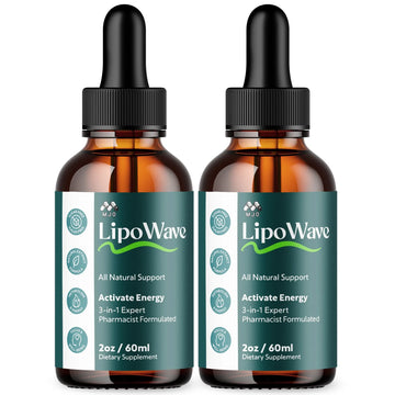 (2 Pack) Lipowave Drops, Official LipoWave Drops with All Natural Ingredients, Advanced Overall Health and Wellness Vitamin Supplement Formula for Maximum Strength Multivitamin Support (60 Servings) MJOAu supplements