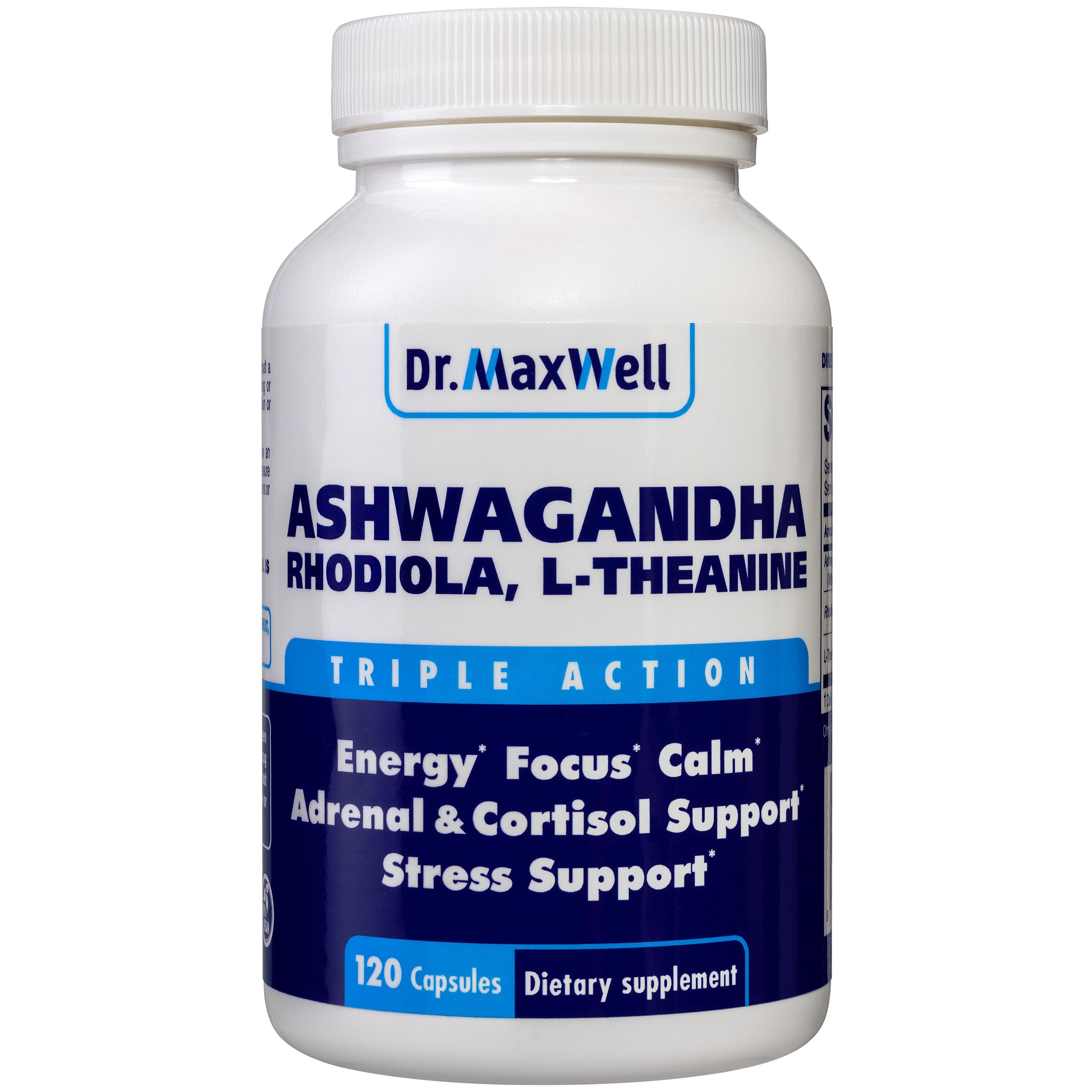 Dr. Maxwell Cortisol Manager Supplement, Supports Relaxation, Mood & Sleep in Times of Occasional Stress, Ashwagandha Rhodiola Adaptogens, Helps Maintain Normal Cortisol Levels, 120 Capsules Dr. MaxwellAu supplements