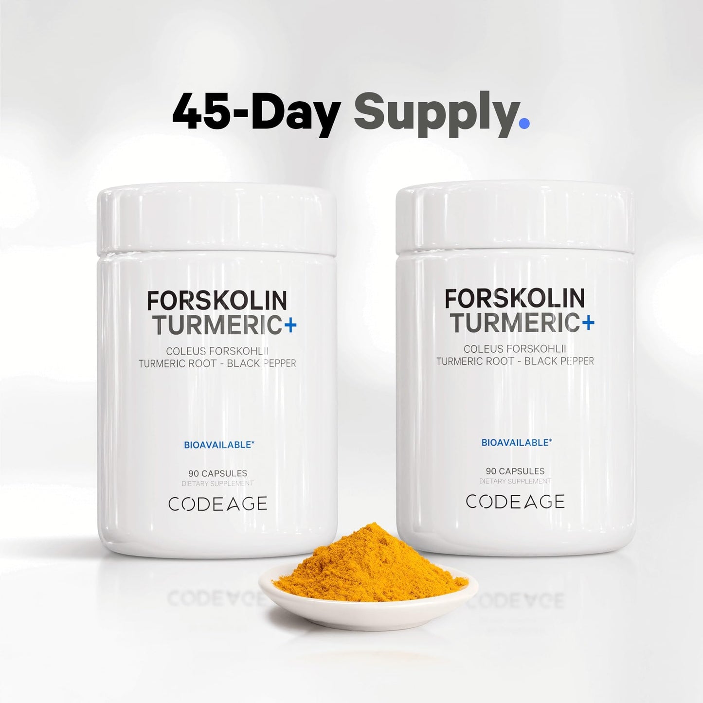 Codeage Forskolin, Pure Forskolin Coleus + Organic Turmeric Root Powder, 95% Curcumins CodeageUS supplements