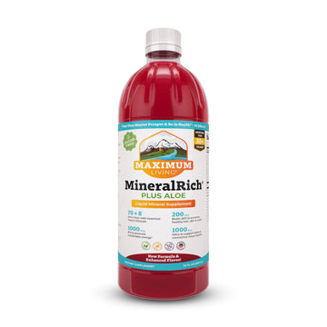 Maximum Living MineralRich Minerals Supplement with Aloe - Liquid Blend of Vitamins and Trace Minerals - 32 oz Maximum LivingAu supplements