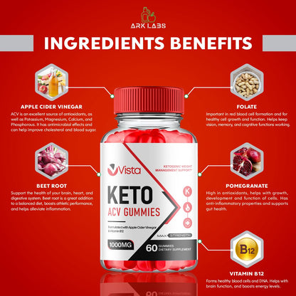 Vista Keto ACV Gummies, Vista Keto ACV Gummies Advanced Weight Loss 1000MG Ark LabsUS supplements