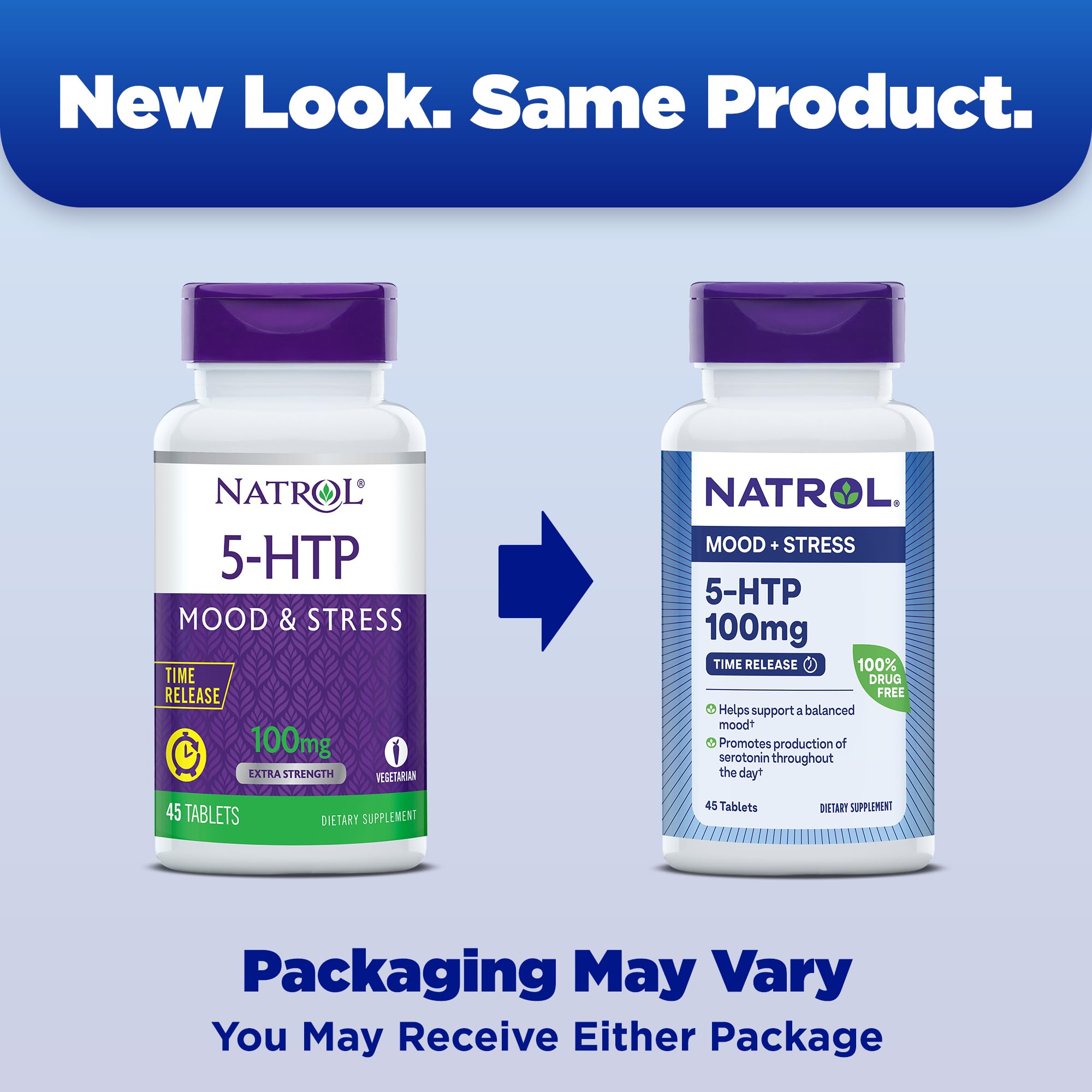 Natrol 5-HTP 100mg, Dietary Supplement Helps Support a Balanced Mood, 90 Time NatrolAu supplements