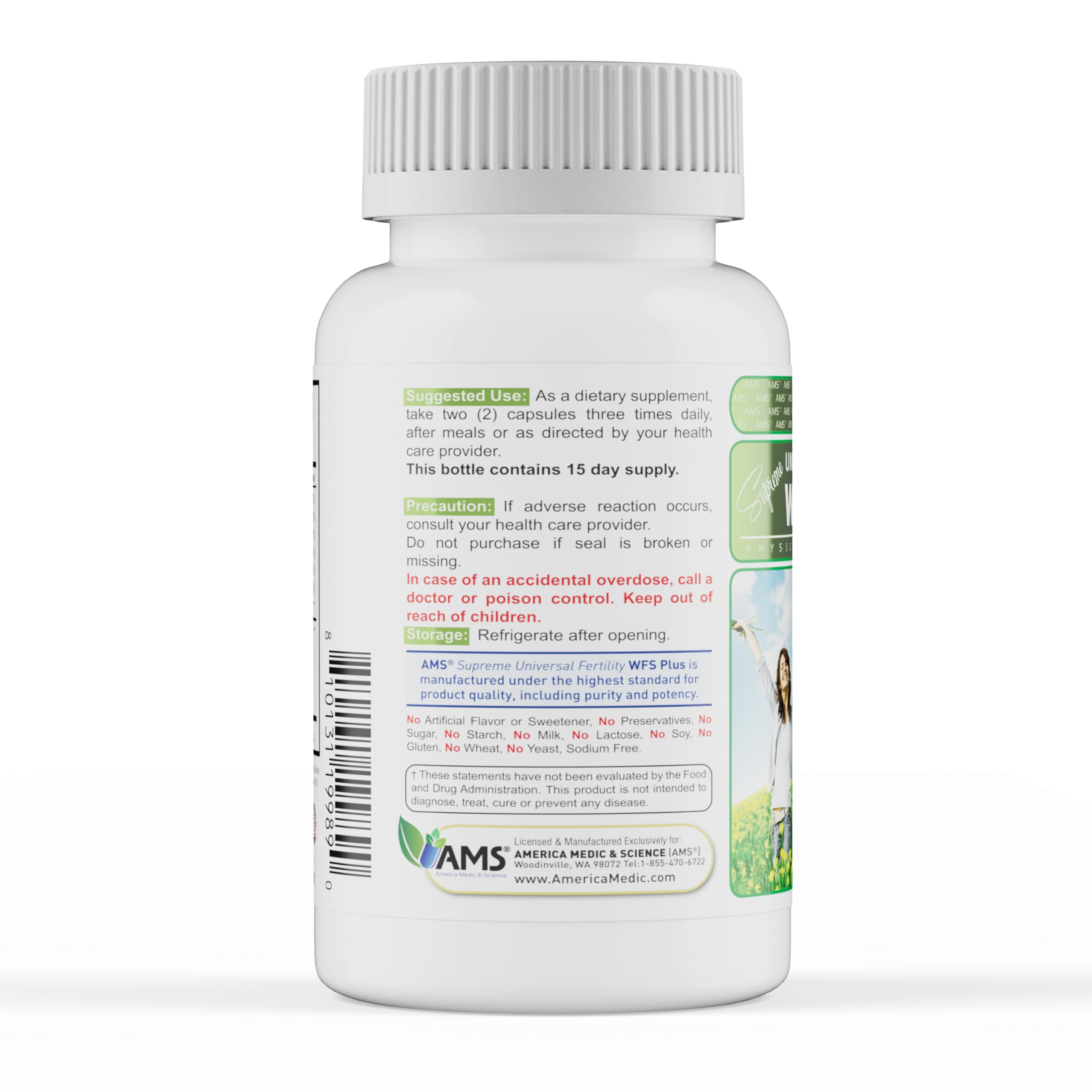 America Medic & Science WFS Plus Fertility Supplements for Women (90 Capsules) Supports Ovulatory Health | Natural Preconception Vitamins, Reproductive Aid, with D-Chiro Inositol, DHA |15-Day Supply. America Medic & ScienceAu supplements
