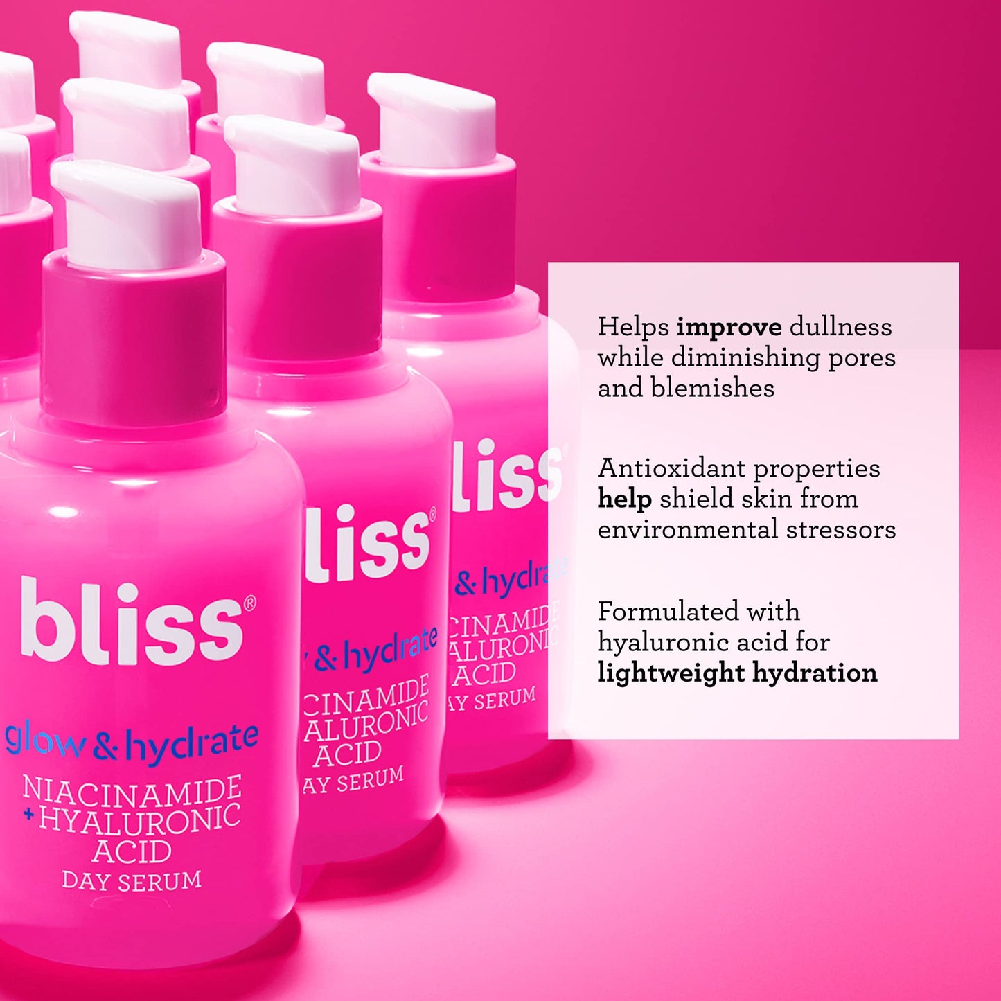 Bliss Glow and Hydrate Serum - Niacinamide + Hyaluronic Acid - 1 Fl Oz BlissUS supplements
