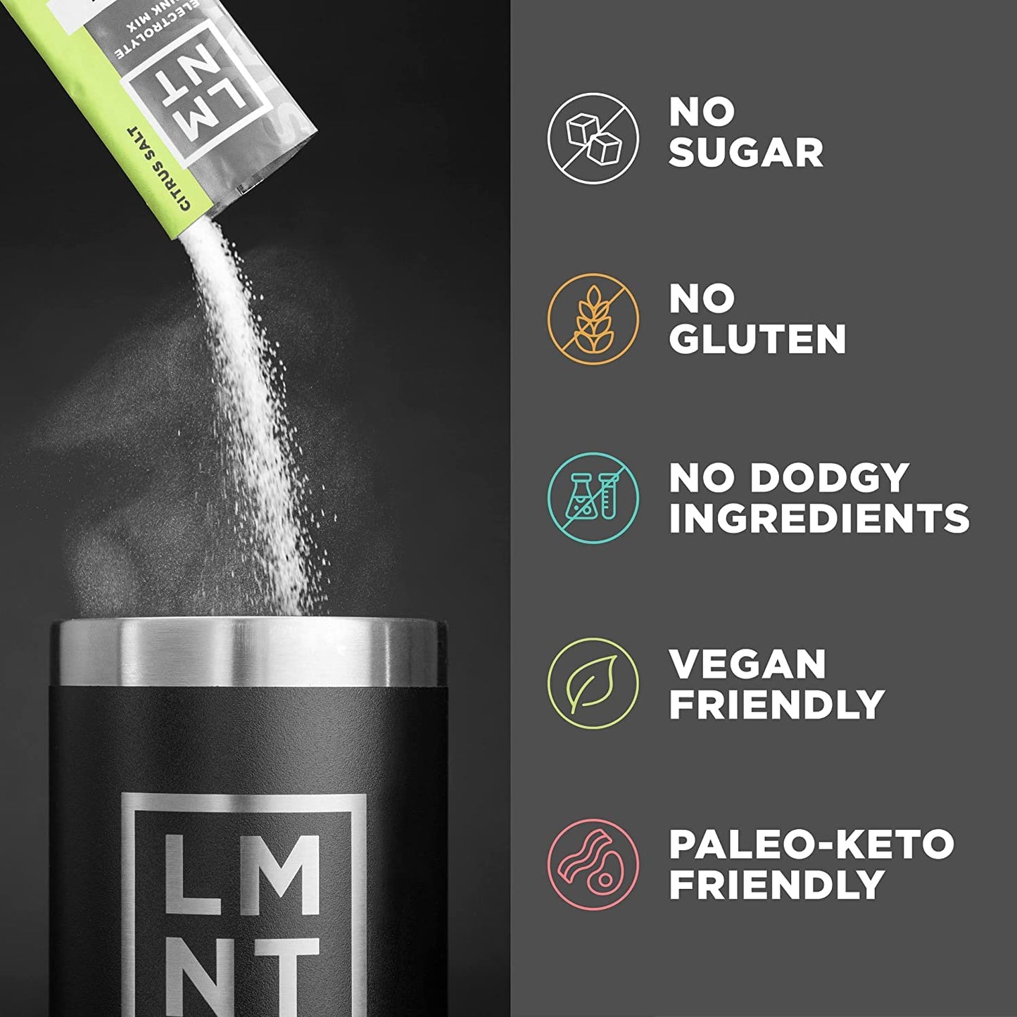 LMNT Zero Sugar Electrolytes - Sample Pack | Drink Mix | 8-Count Drink LMNTUS supplements