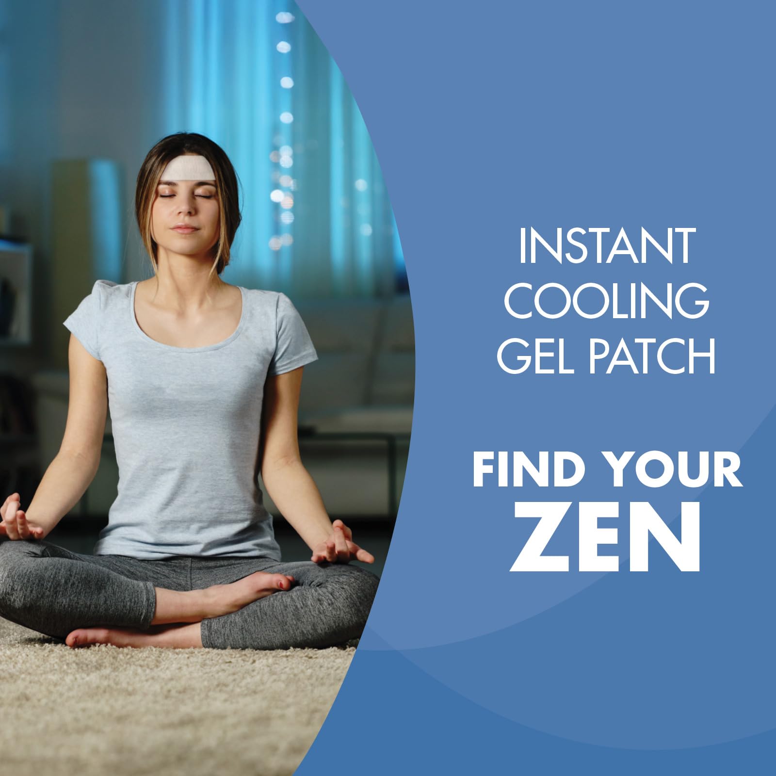 HealthWise Instant Cool Gel Patches | Migraine & Fever Relief | 12-Count | 4.75” x 2” | Soothing Menthol Vapors | Non-Medicated Formula HealthWiseAu supplements