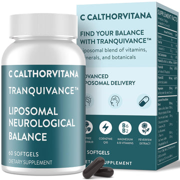 C Calthorvitana Migraine Relief Supplement – Liposomal Riboflavin, Vitamin B2 B6 & B12, Magnesium, CoQ10, L-Theanine, PA-Free Butterbur & Feverfew – Natural Head & Nerve – 60 Softgels C CalthorvitanaAu supplements