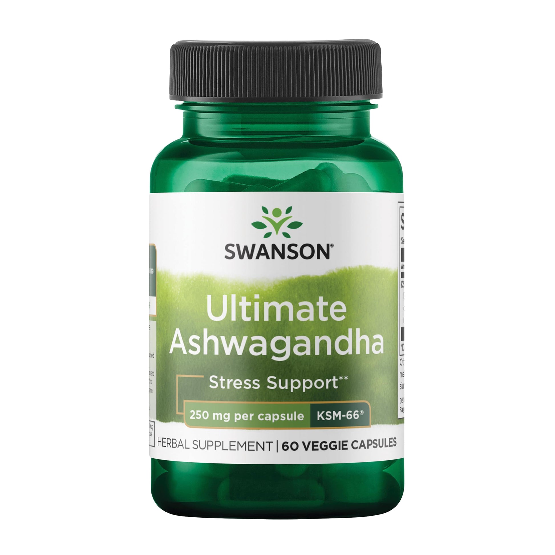 Swanson Ultimate Ashwagandha KSM-66 - Herbal Supplement Supporting Healthy Stress Levels & Relaxation - Natural Formula to Promote a Calm & Relaxed Mindset - (60 Veggie Capsules, 250mg Each) SwansonAu supplements
