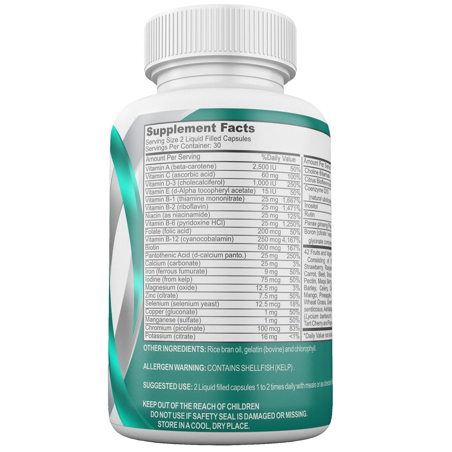 Gastric Bypass Vitamins with Iron Plus 42 Super Fruits & Vegetables for Post Bariatric Surgery Must Haves, Quick-Dissolve Gel Caps Universal Body LabsAu supplements