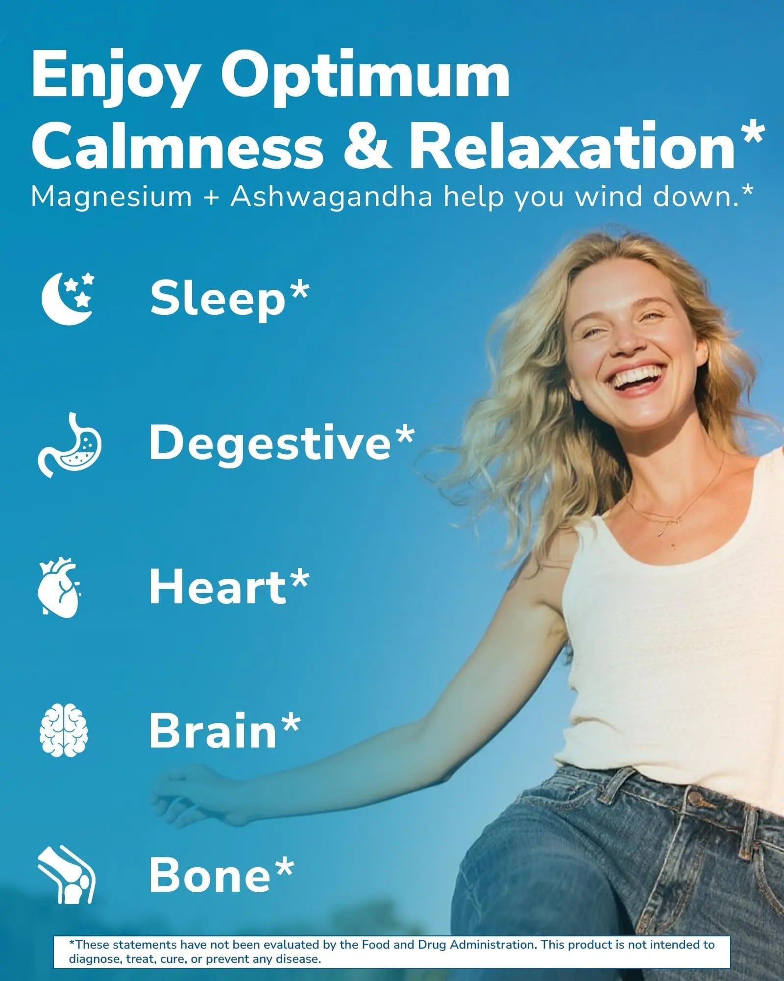 Vitalibre Magnesium Complex with Ashwagandha & L-Theanine - Stress Relief, Bone & Relaxation Support - w/Vitamin D3, B6 - Glycinate, Citrate, Malate, Taurate - 90 Vegan Capsules, Non-GMO, Gluten Free Vitalibrenz supplements