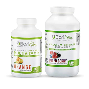 BariSlim Bariatric Calcium Citrate & Complete Chewable Multivitamin - Bariatric Vitamin and Supplement for Post Bariatric Surgery Including Gastric Bypass and Gastric Sleeve BariSlimAu supplements