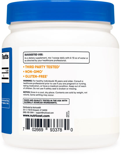 Nutricost Pure L-Citrulline (Base) Powder (600 Grams) NutricostUS supplements