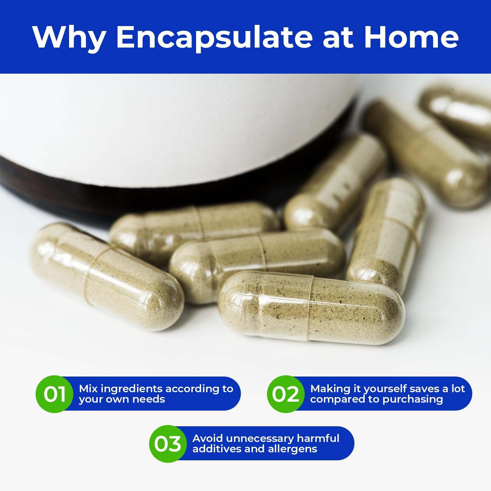 ATLEMISME Empty Vegan Capsules Size 3 - Vegan Capsules DIY Vegetable Capsule Filling - Veggie Caps with 2 Micro Lab Spoons for Capsule Filling ATLEMISMEAu supplements
