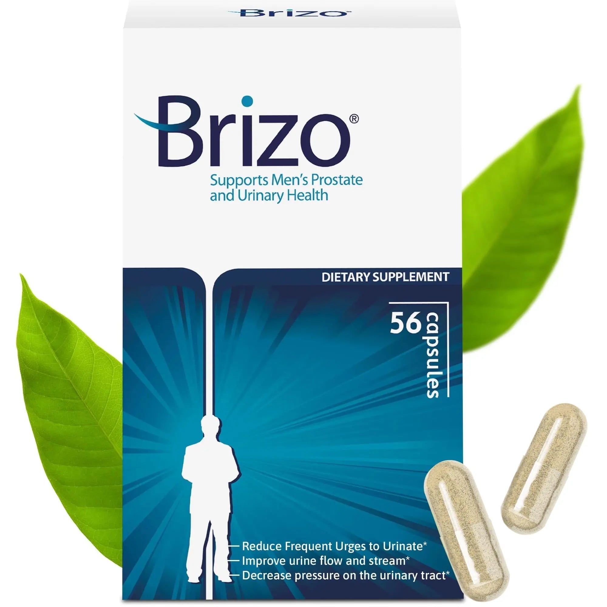 Brizo Prostate Health Supplements for Men - Herbal Capsules for Mens Urinary Health - Reduce Frequent Urination - 1 Month Supply BrizoAu supplements