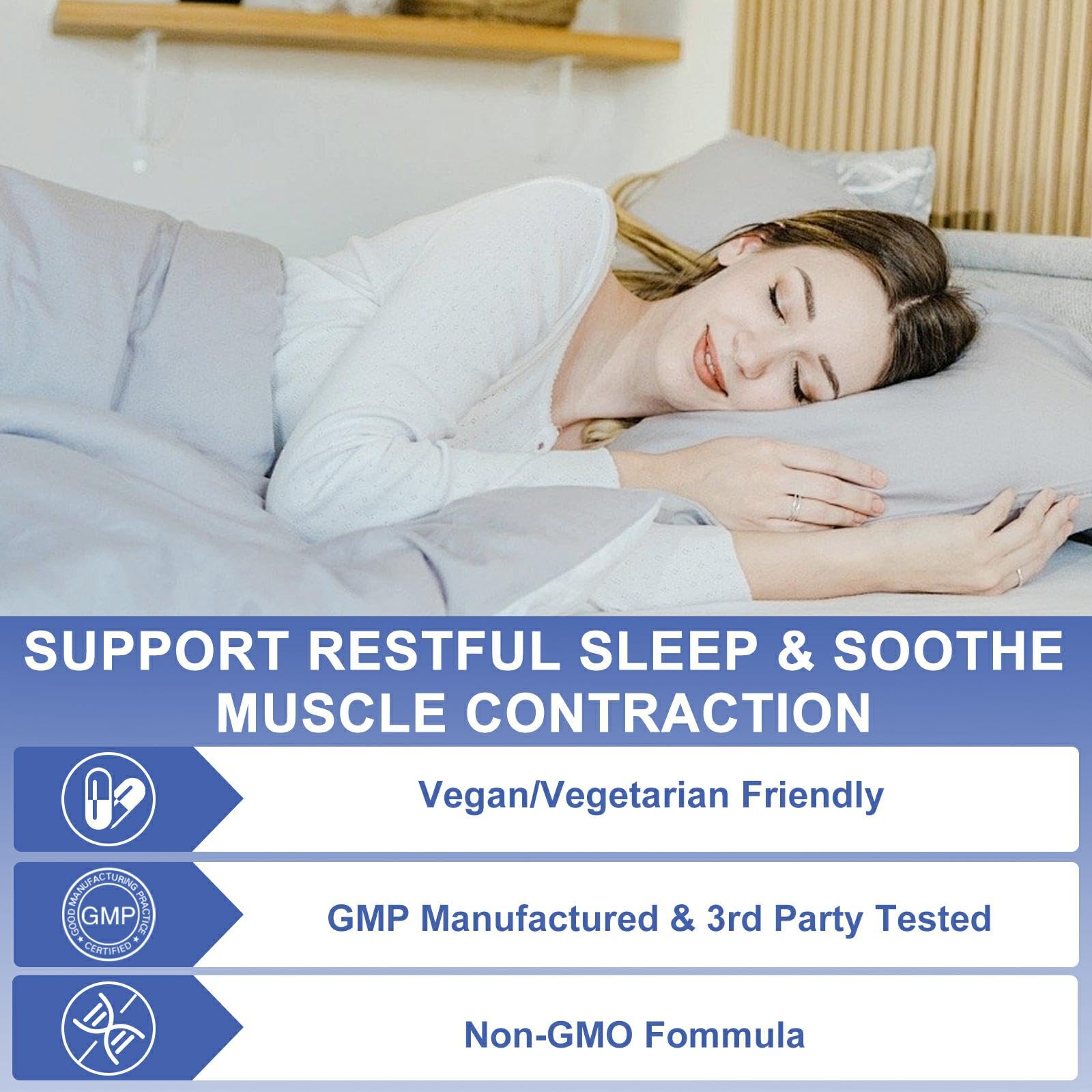 OMOGS High Absorption Magnesium Glycinate, for Supporting Sleep, Muscle Relaxation, Heart Health & Bone Health, Gluten Free, Non-GMO, 90 Vegetarian Capsules OMOGSAu supplements