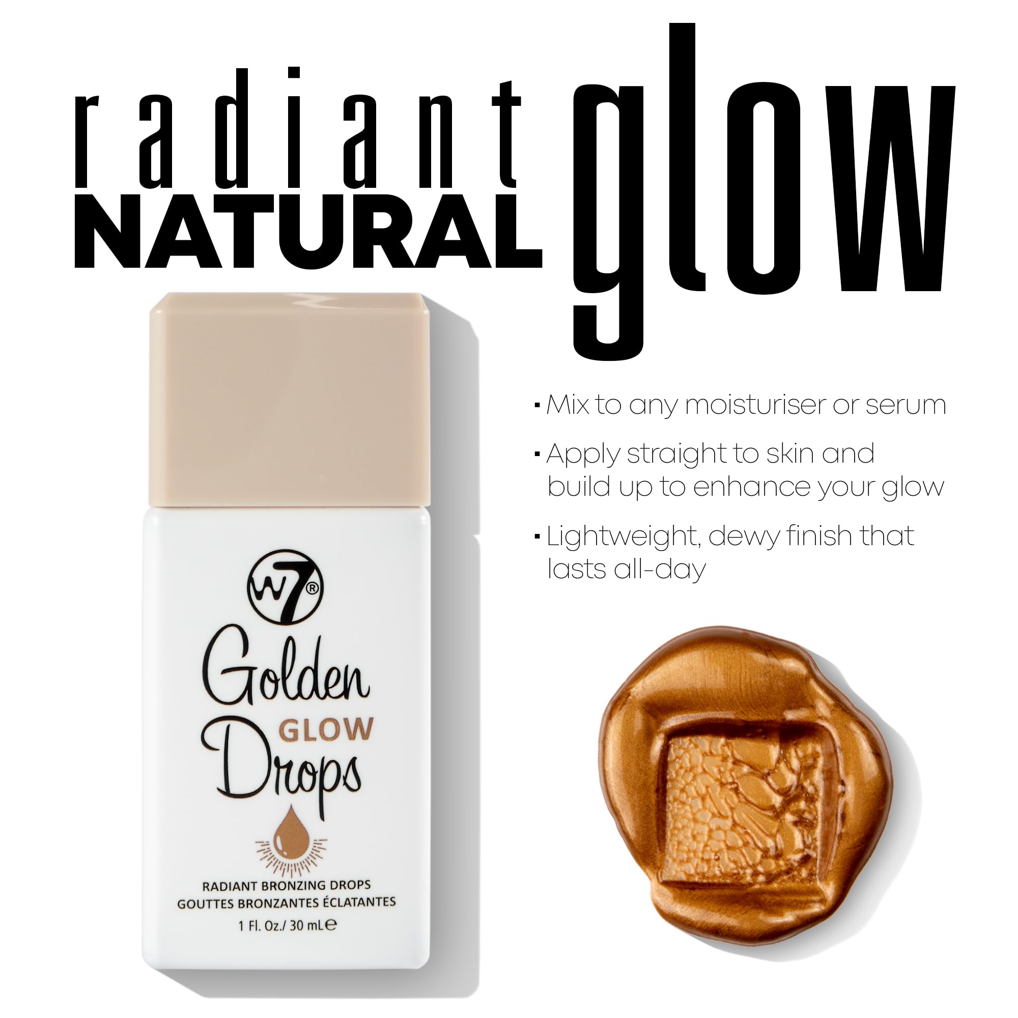 W7 Golden Glow Drops - Liquid Bronzing Drops For Flawless Skin & A Radiant Finish W7Au supplements