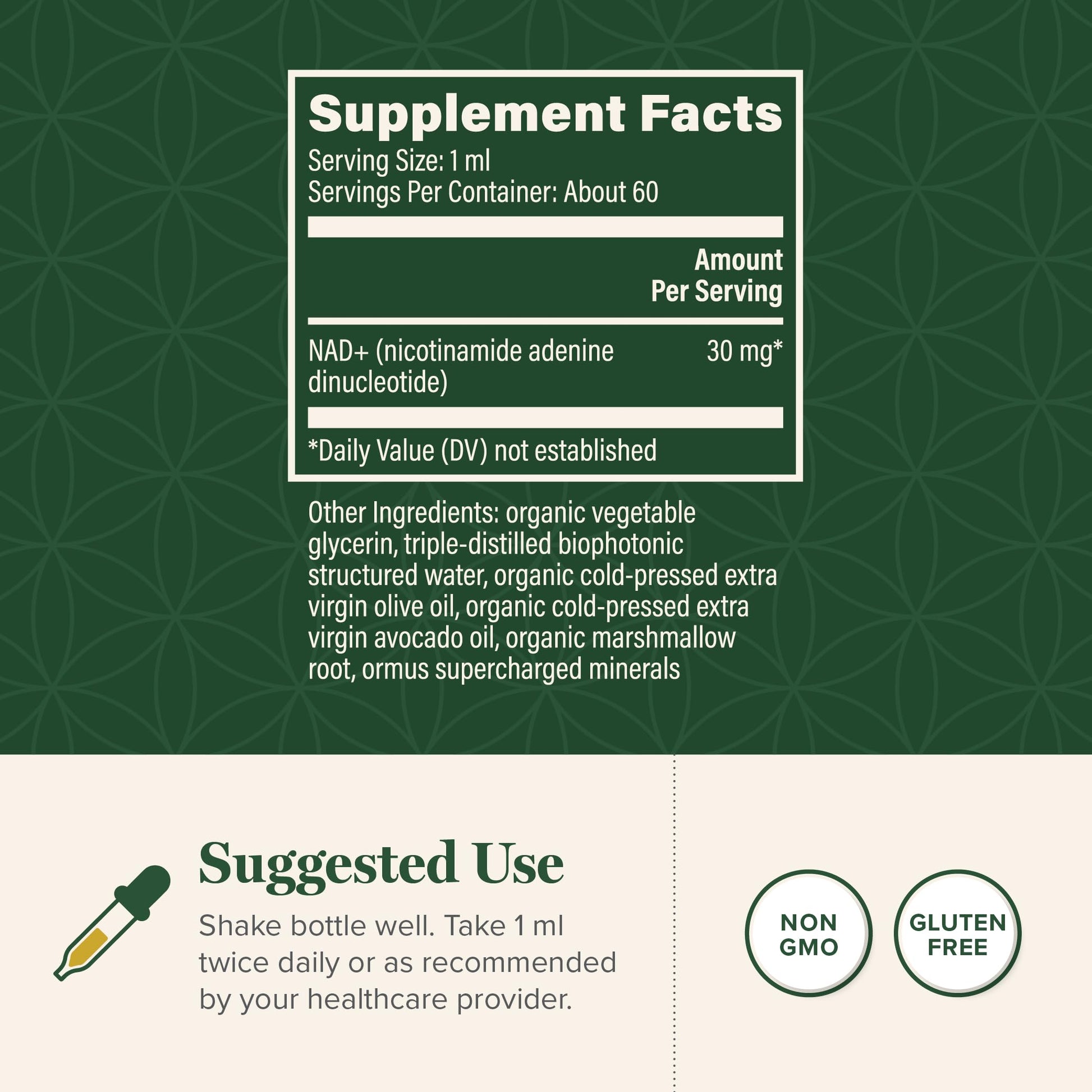 Global Healing Premium NAD+ Liquid Supplement - Sublingual NAD Drops - Liposomal NAD Plus Serum for Cellular Renewal - Nicotinamide Riboside Formula for Men & Women (2 Oz) Global Healing CenterAu supplements