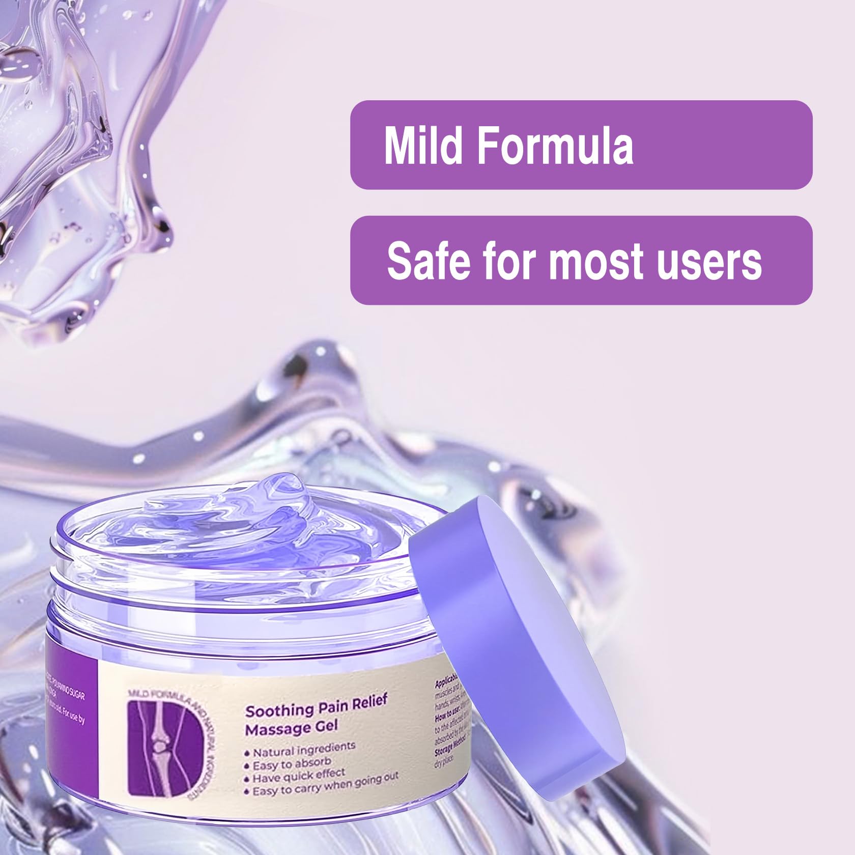 2 PCS Joint Gel Purple Gel，Soothing Pain Relief Massage Cream，Full-Body Joint Effective Soothes for Knees, Lumbar, Hands, Neck and Shoulders PERVALAAu supplements