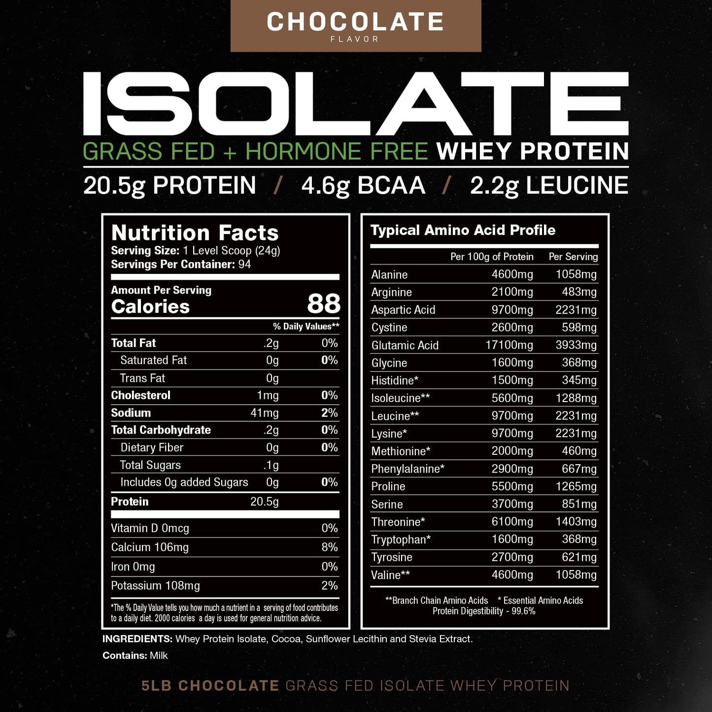 Muscle Feast Grass-Fed Whey Protein Isolate, All Natural Hormone Free Pasture Raised Muscle FeastUS supplements