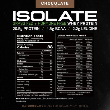 Muscle Feast Grass-Fed Whey Protein Isolate, All Natural Hormone Free Pasture Raised Muscle FeastUS supplements