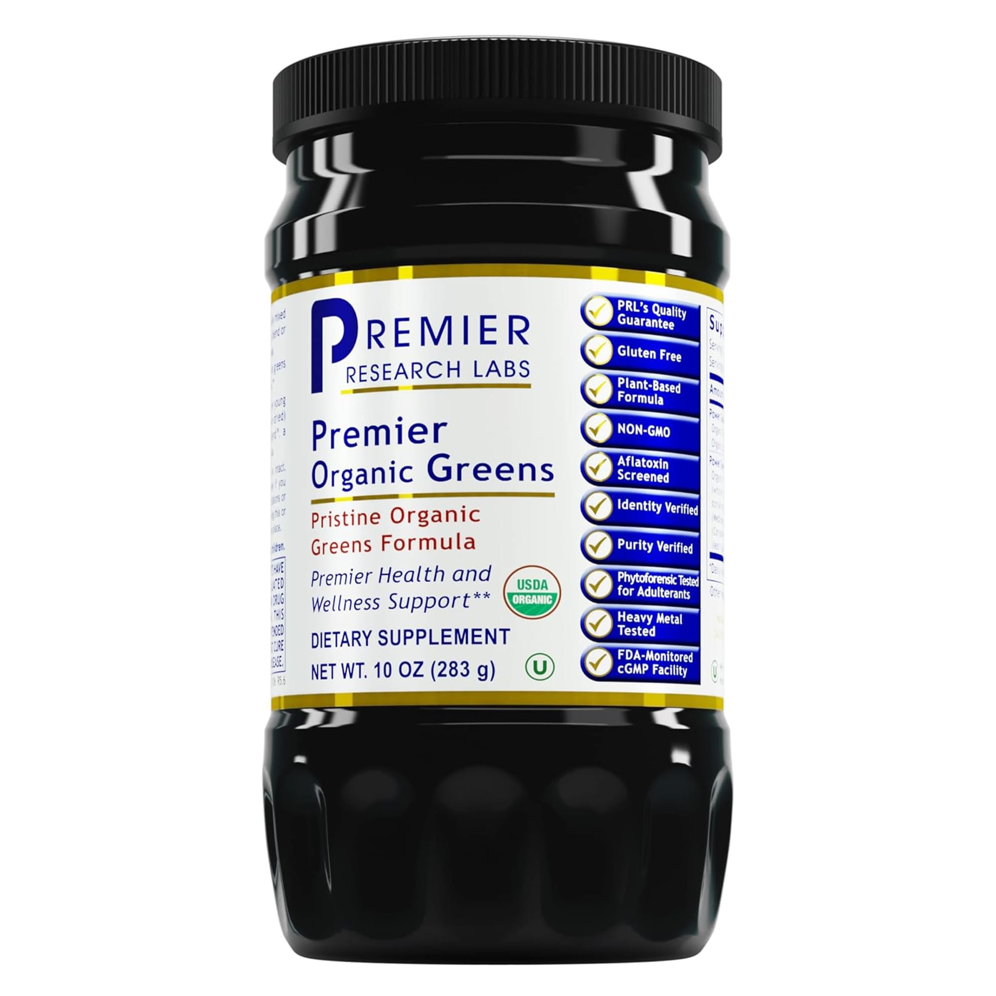 Premier Research Labs Premier Organic Greens - Super Greens Powder, Greens Superfood Powder for Drinks, Green Juice, Nutrition Support, Supergreens for Men & Women, Spinach, Alfalfa, Chlorella - 10 oz Premier Research LabsAu supplements