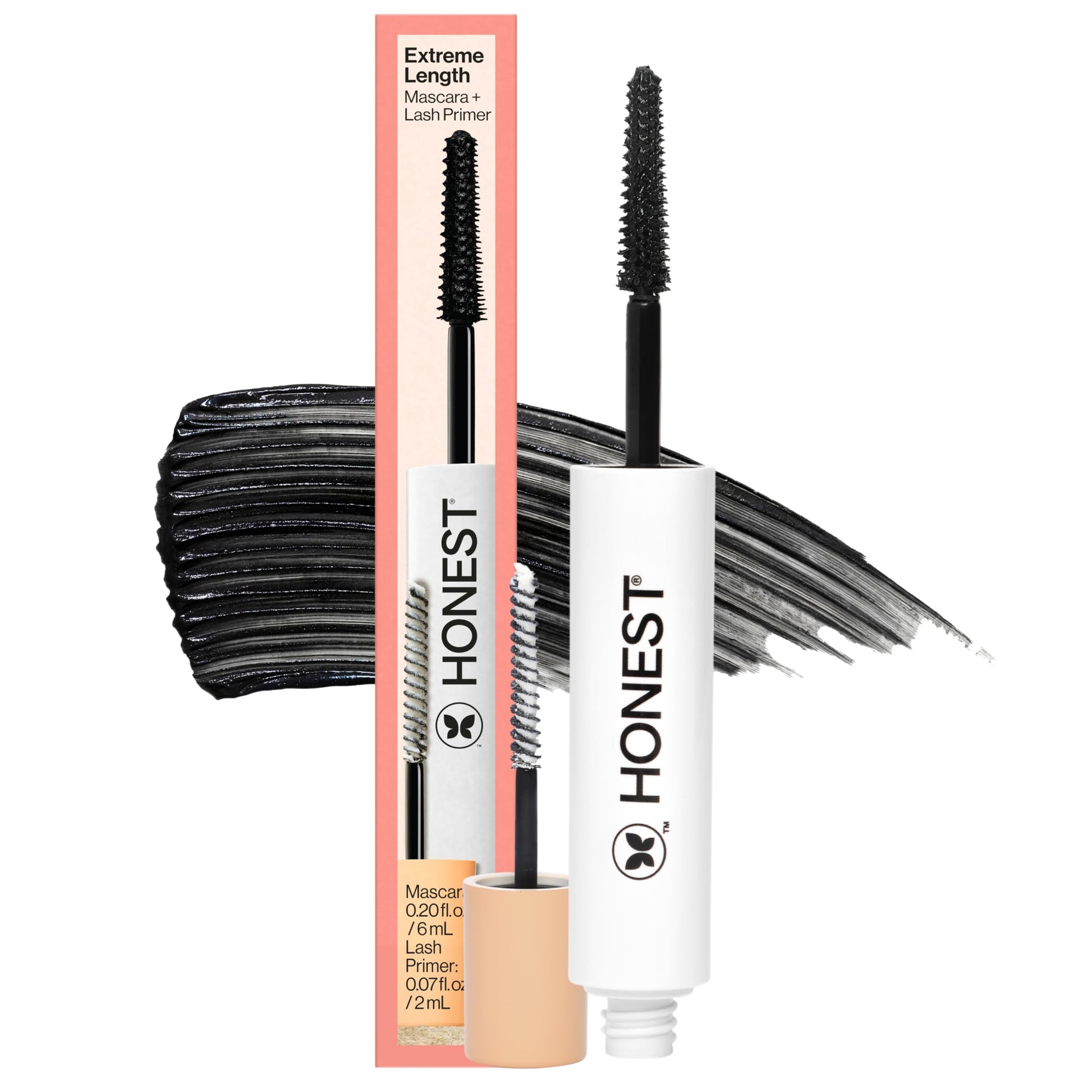 Honest Beauty 2-in-1 Extreme Length Clean Mascara + Lash Primer | Lengthening + Volumizing | Cruelty Free + Safe for Sensitive Eyes | Black, .27 fl oz Honest BeautyAu supplements