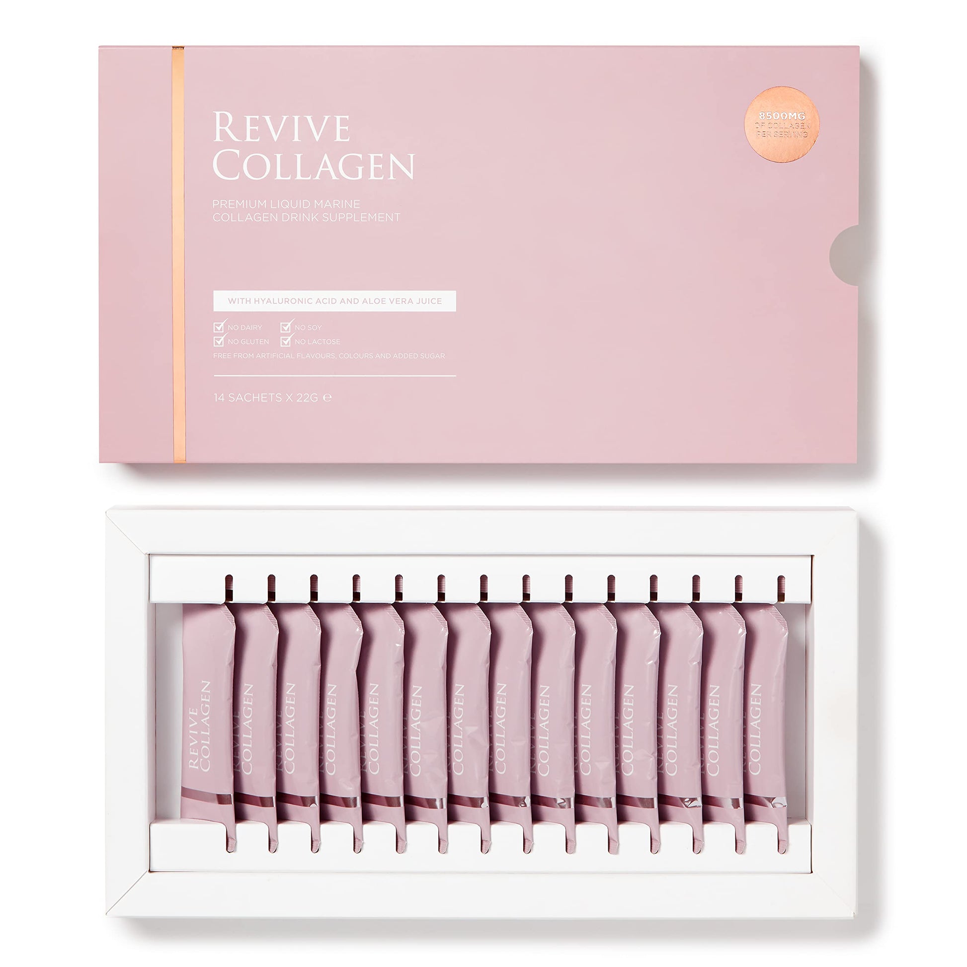 Revive Collagen Premium 8,500mg Hydrolysed Marine Collagen Drink with Added Hyaluronic Acid & Aloe Vera Revive CollagenAu supplements