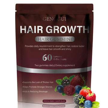 GENGGUI Hair Growth Gummies for Women - Hair Vitamins with Biotin & Silica for Faster Growth - Hair Growth Accelerator Supplement GENGGUIAu supplements