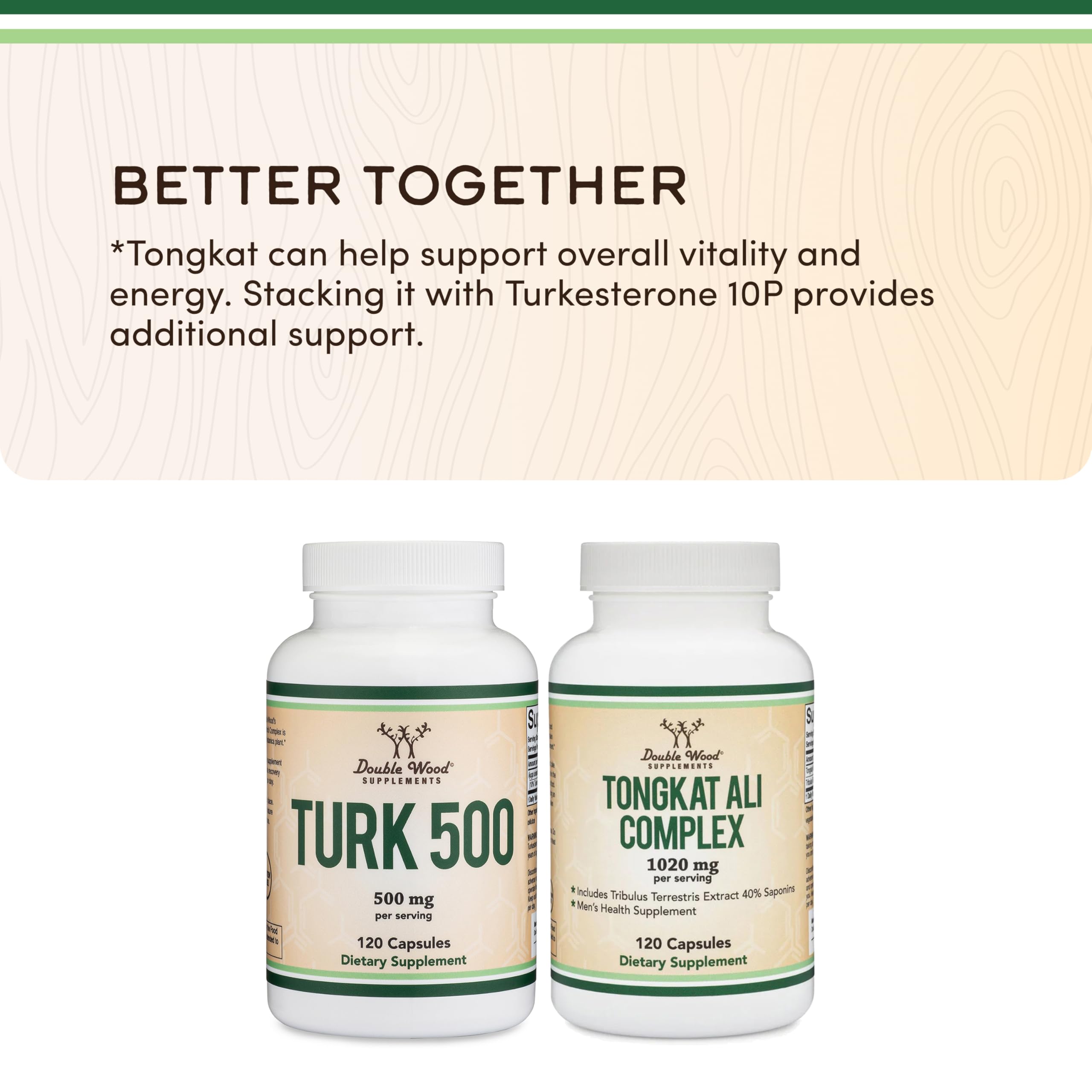 Turkesterone Supplement 500mg, 120 Capsules (Ajuga Turkestanica Extract Std. to 10% Turkesterone) Similar to Ecdysterone for Men's Health Support (Manufactured and Tested in the USA) by Double Wood Double Wood SupplementsAu supplements
