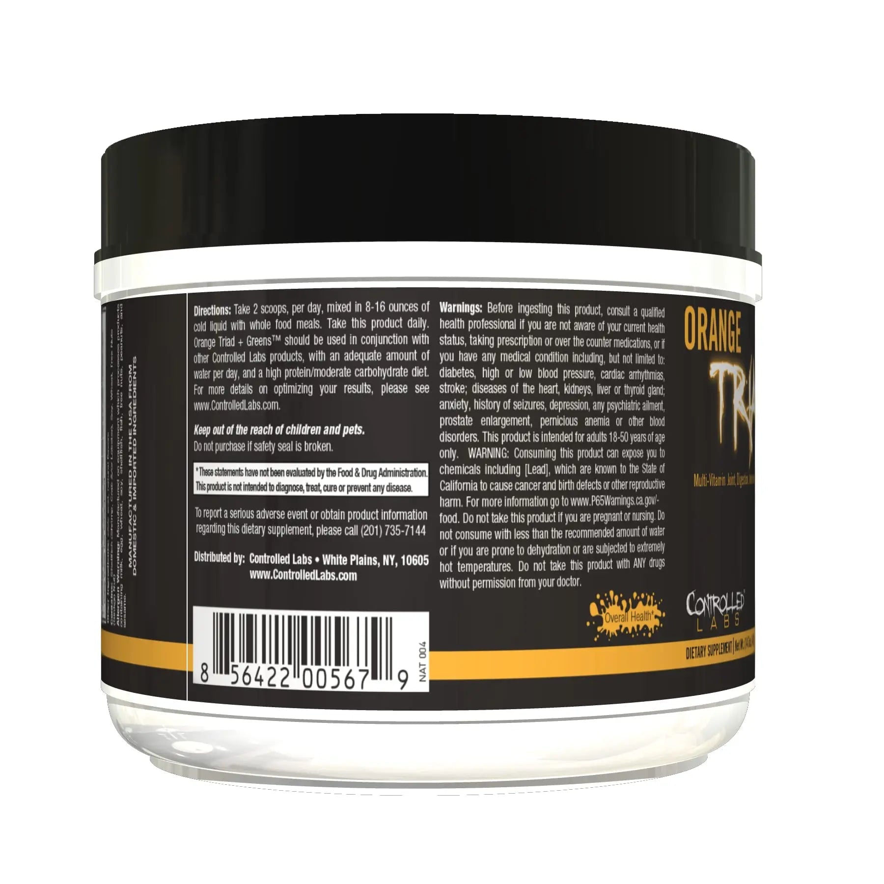 CONTROLLED LABS Orange Triad Plus Greens for Men and Women, 30 Servings Iron Free Sports Supplement for Overall Health CONTROLLED LABSAu supplements