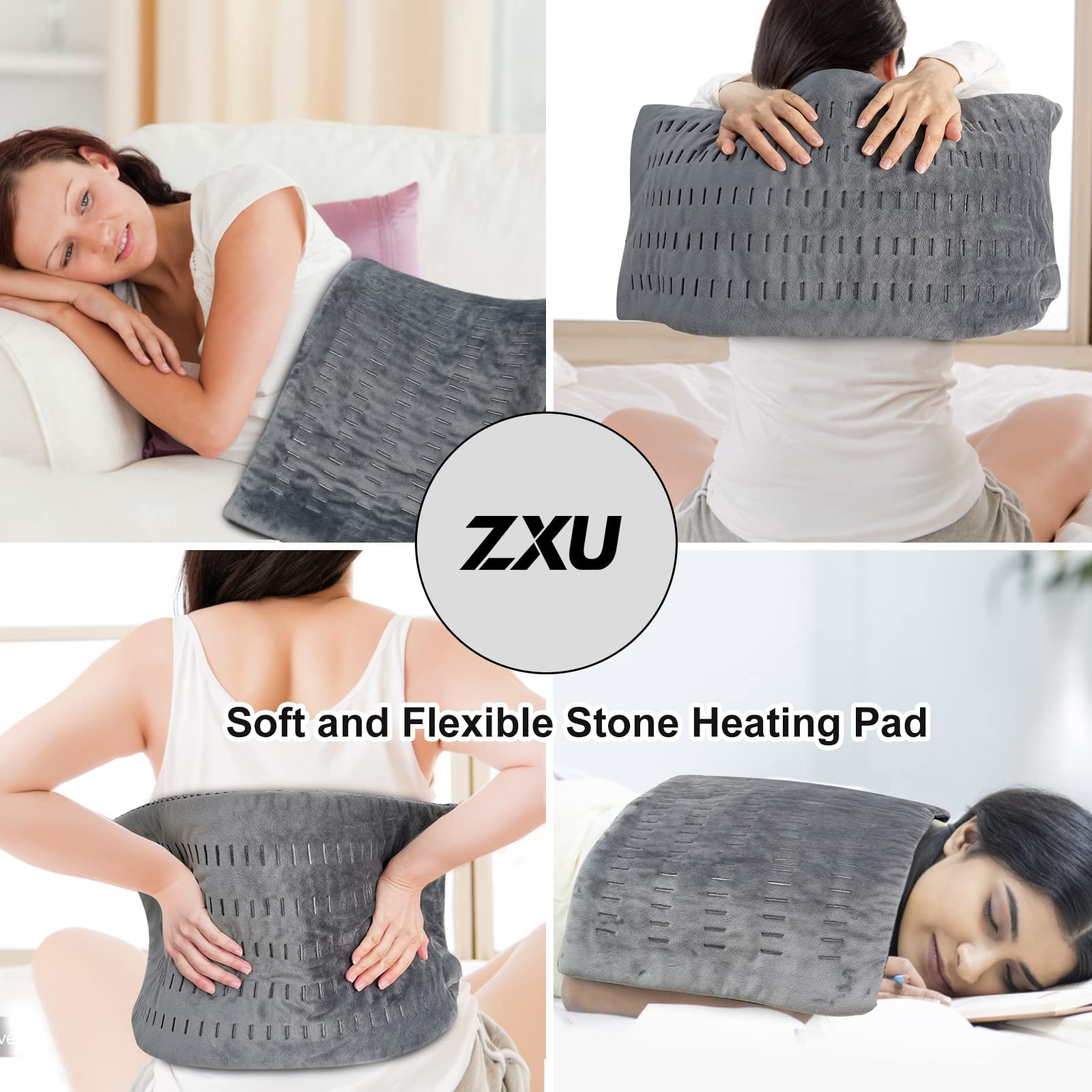 ZXU Jade Stone Heating pad, Nature Jade Electric Heating Pad for Back Pain and Cramps Relief,XL King Size Hot Heated Pad with 12 Heat Level,1-24h Auto-Off,Stay on Function, Hot Heated Pad ZXUAu supplements
