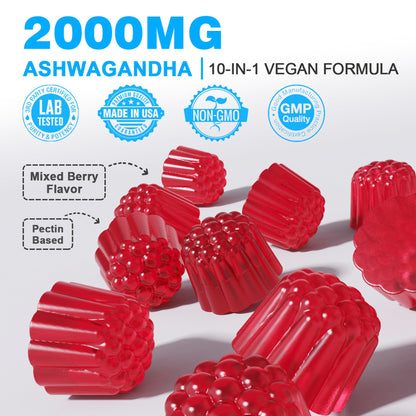 EnvyDeal 2 Pack Ashwagandha Gummies for Immune Support, 2000mg Organic Ashwa EnvyDealUS supplements