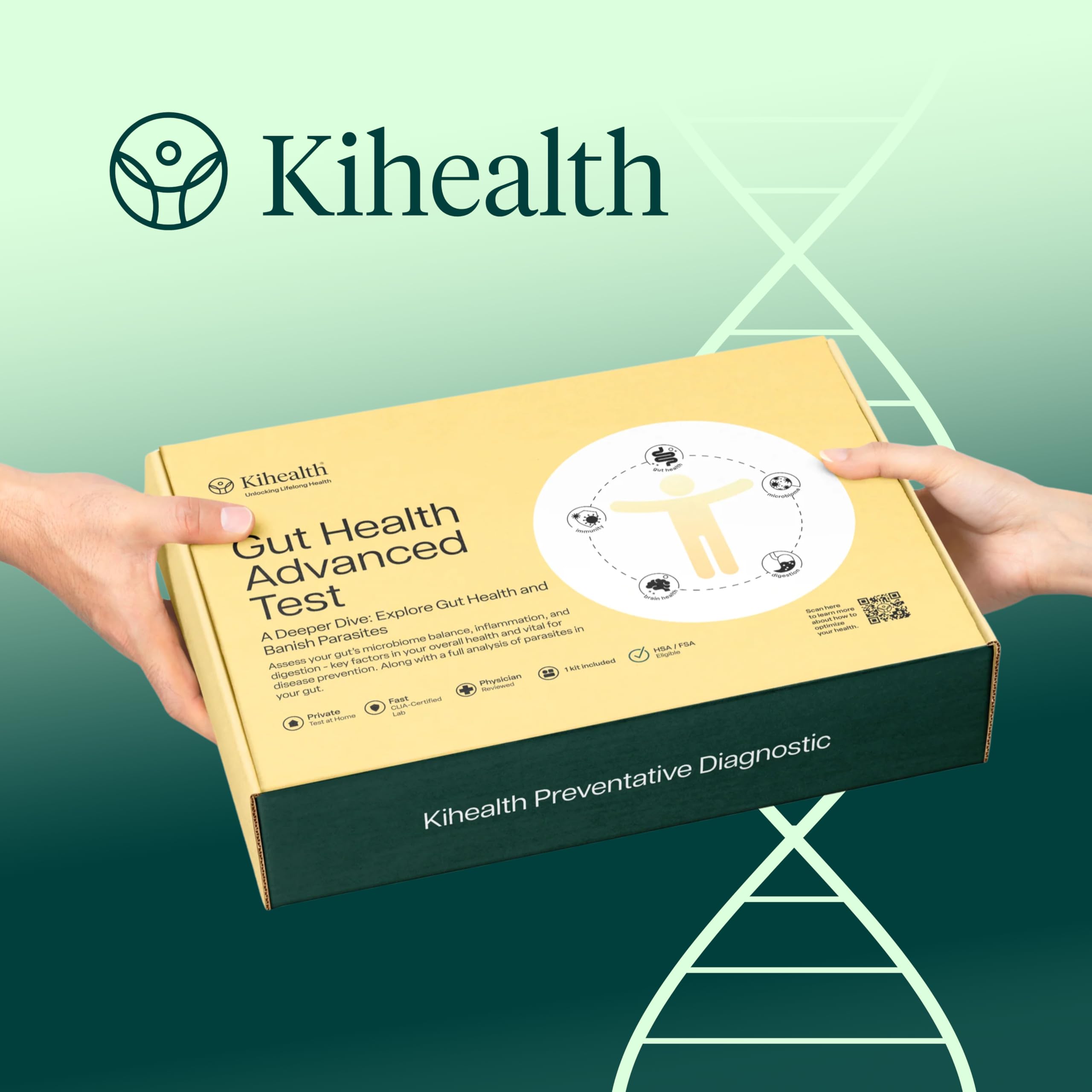 KiHealth – Gut Health Advanced Test – Comprehensive Stool Test for Microbiome, Digestion, & Inflammation – at-Home Kit KihealthAu supplements