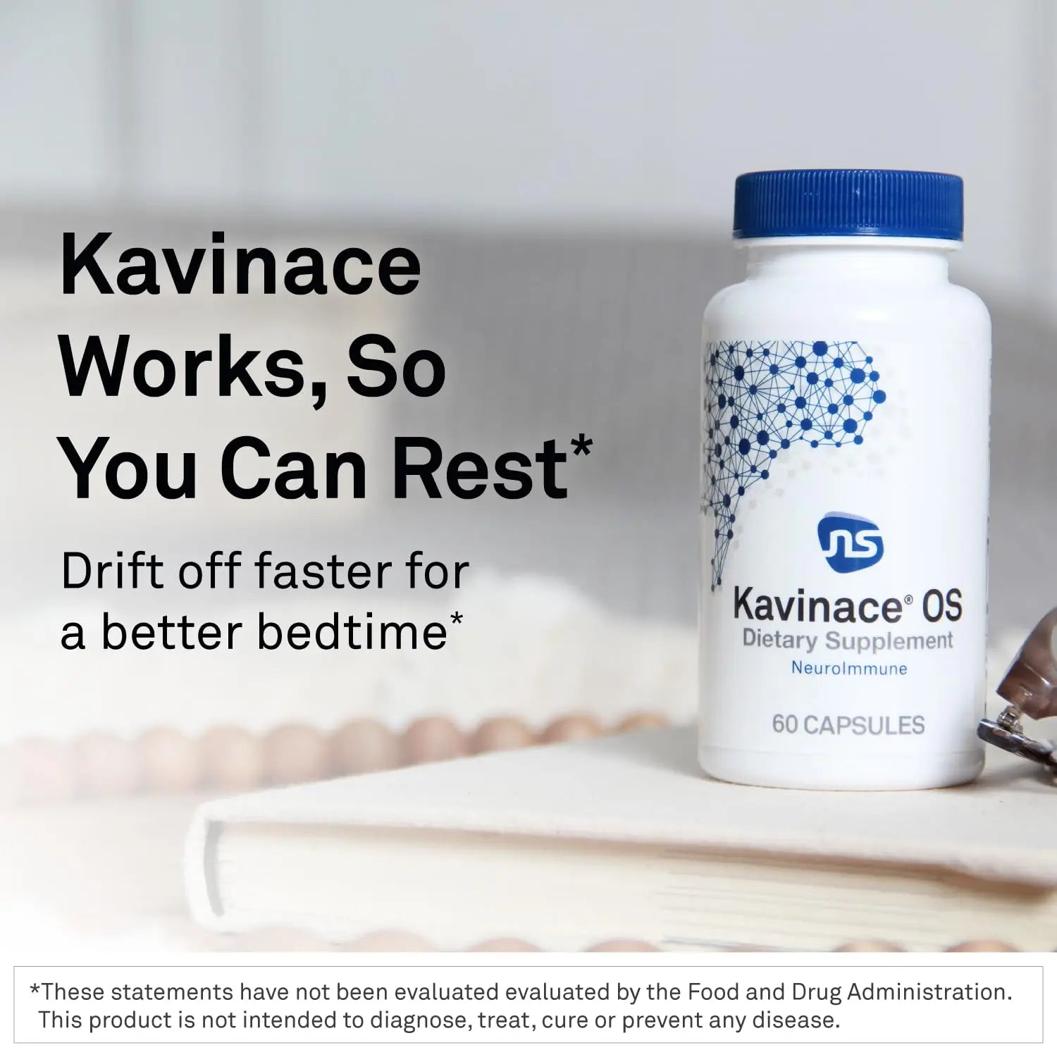 Neuroscience Kavinace OS - Sleep Aid Formula with Melatonin 5mg + L-Theanine - Nighttime Cellular Health Blend for Sleep Efficiency and Immune Support (60 Capsules) NeuroSciencenz supplements
