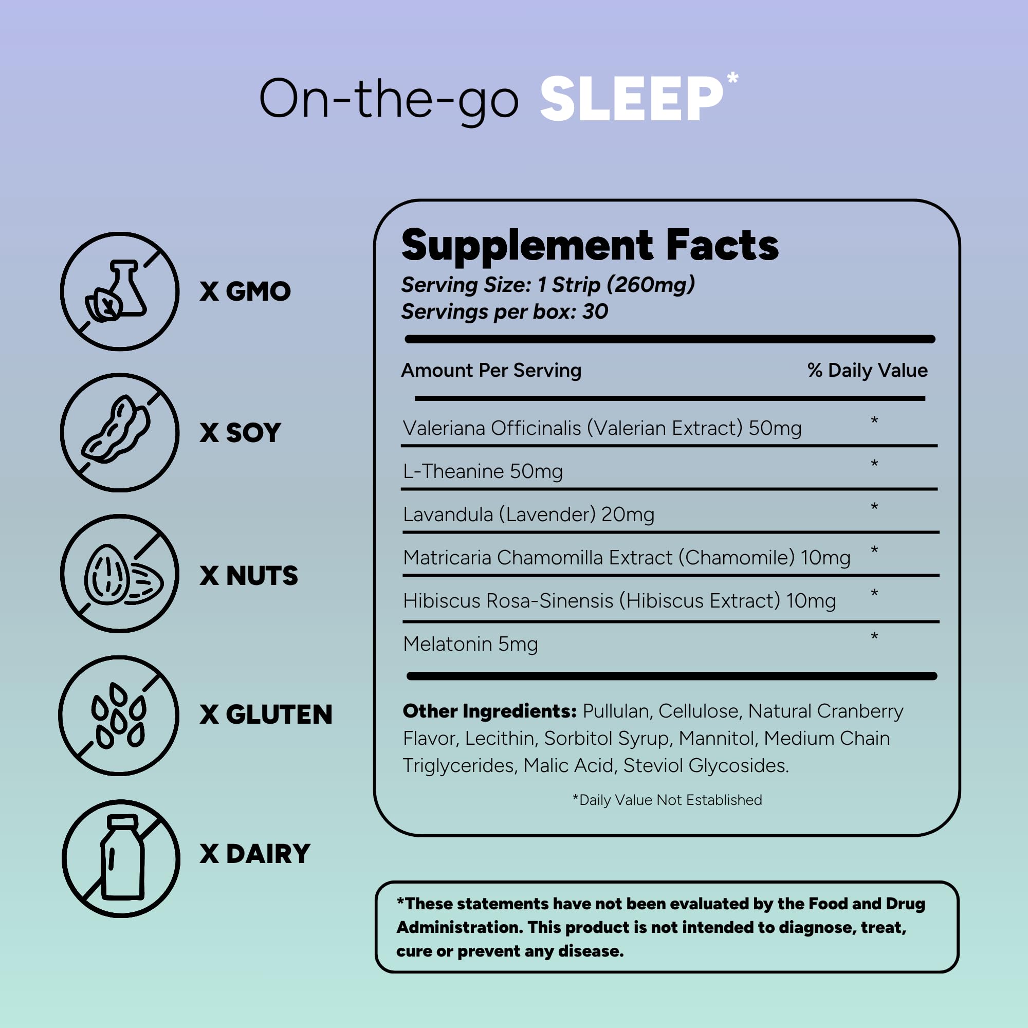 STRIPPIES Dissolvable Sleep Strips – Fast-Acting Melatonin 5mg with L-Theanine, Lavender, Chamomile, Hibiscus & Valerian – Natural Cranberry Flavor – 90 Strips STRIPPIESAu supplements