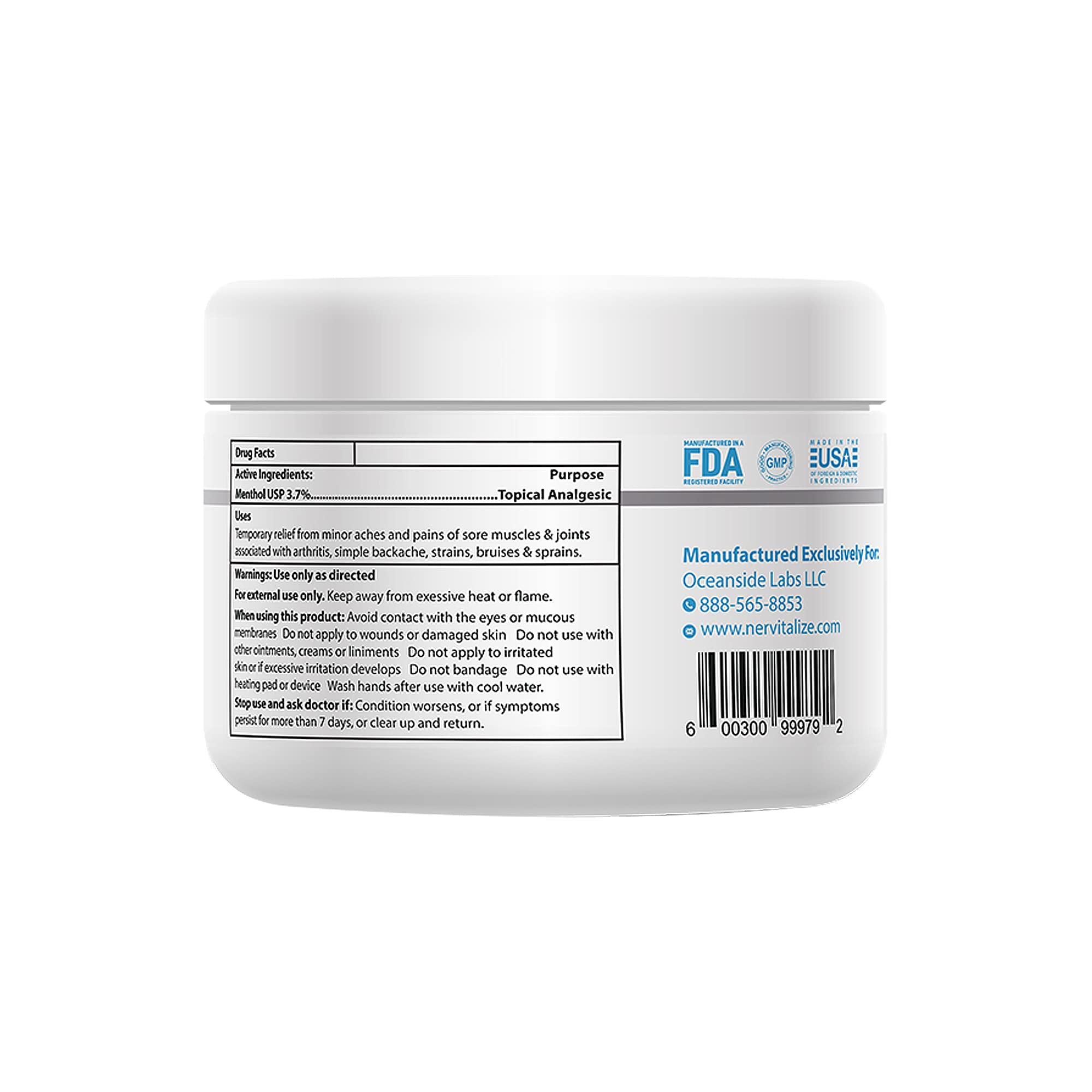 Nervitalize Fast Acting Nerve Pain Relief Cream Maximum Strength Formula - 3 fl oz - Helps Provide Neuro Pain Relief and Deep Nerve Nourishment to Support Normal Nerve Function - Made in The USA NervitalizeAu supplements