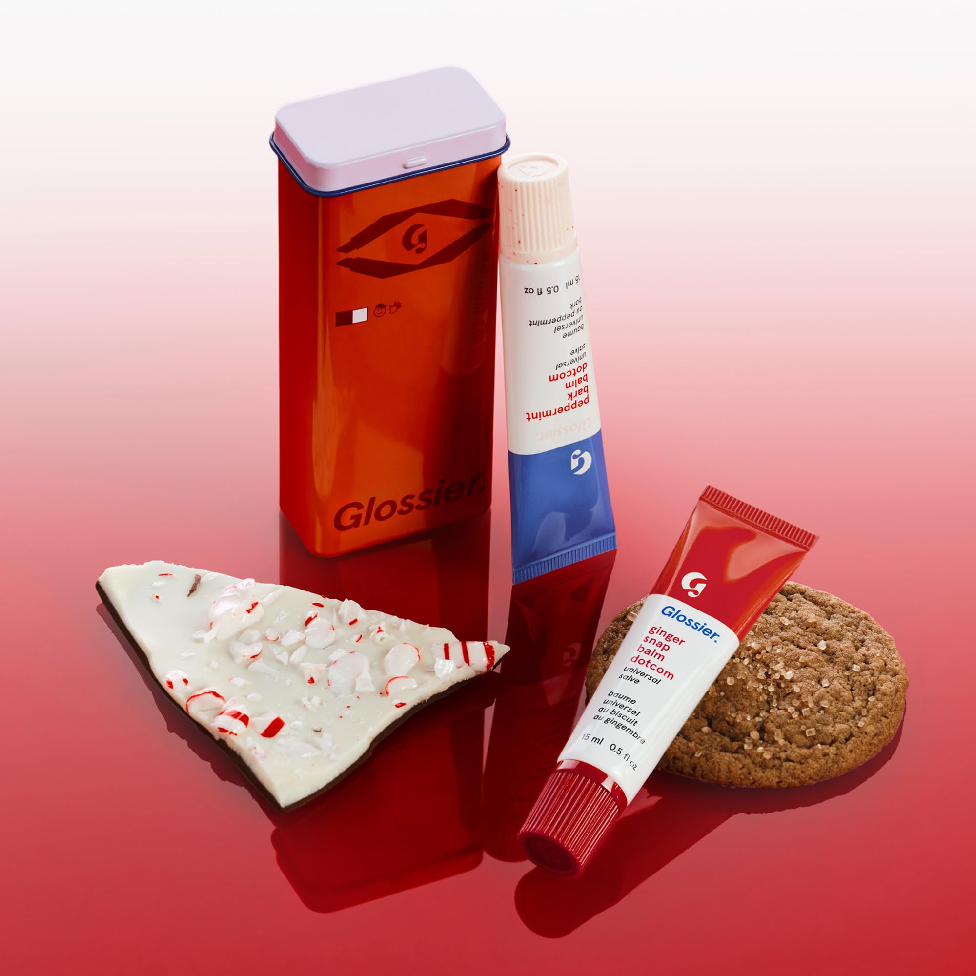 Glossier Balm Dotcom Hydrating Lip Balm Duo - Peppermint Bark & Ginger Snap - Lanolin, Beeswax & Castor Oil for Dry Lips - Nourishing Lip Care Gift Set, 2 x 15ml GlossierAu supplements