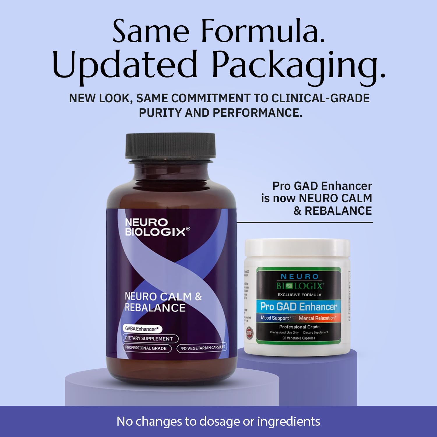 Neurobiologix Neuro Calm & Rebalance, L Theanine, Magnesium, Zinc & Kava Kava Complex for Calm Mood Balance and Stress Support, GABA Activity Support Supplement, Gluten Free, Vegetarian, 90 Capsules NeurobiologixAu supplements