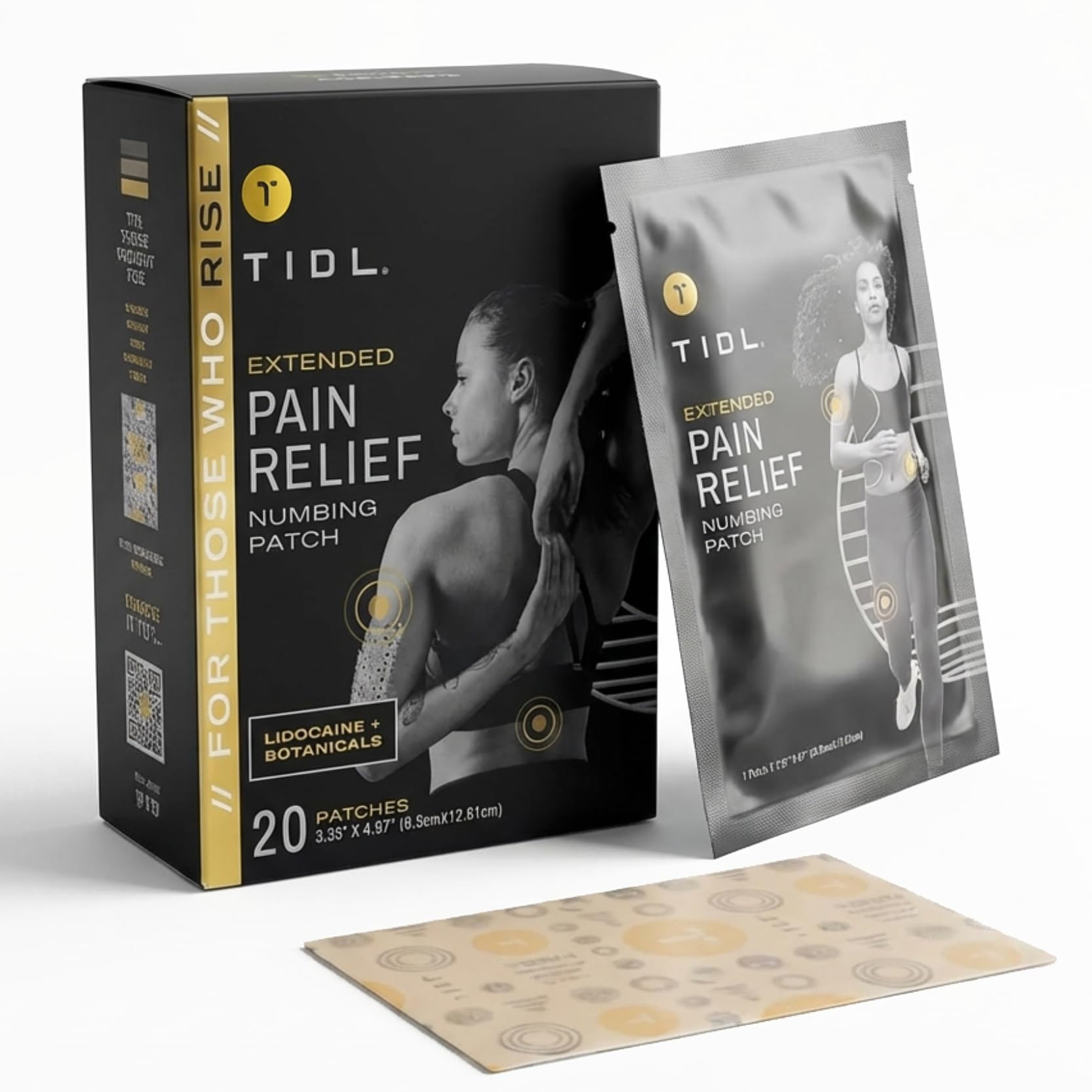 TIDL Recovery Patches, 20 Count, Maximum Strength for Targeted Back Pain, Joint & Muscle Pain Relief, Immediate Numbing & Soothing, Non-Stick Adhesive for Easy Application & Removal TIDLAu supplements
