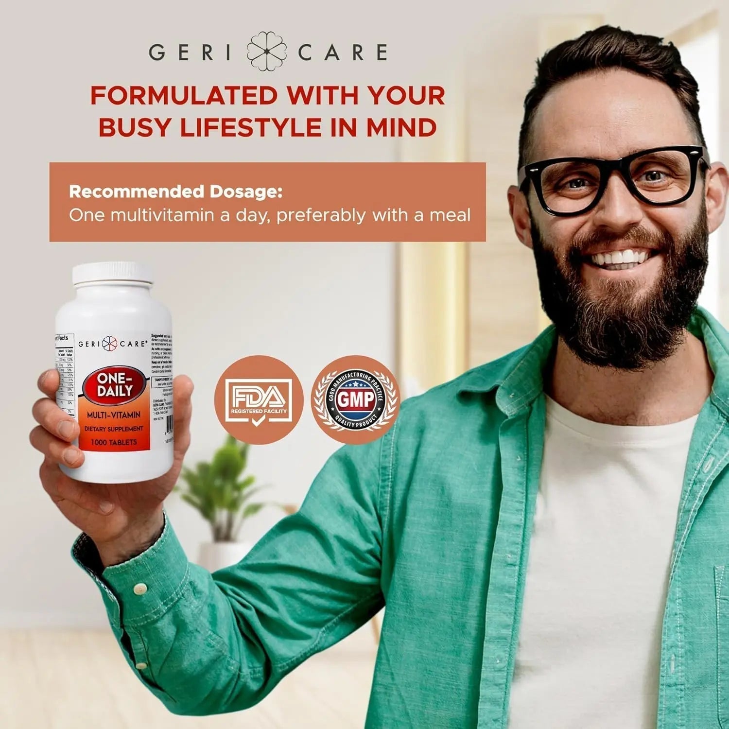 GeriCare Multivitamin Supplement Tablets, (Bottle of 1000) GeriCareAu supplements
