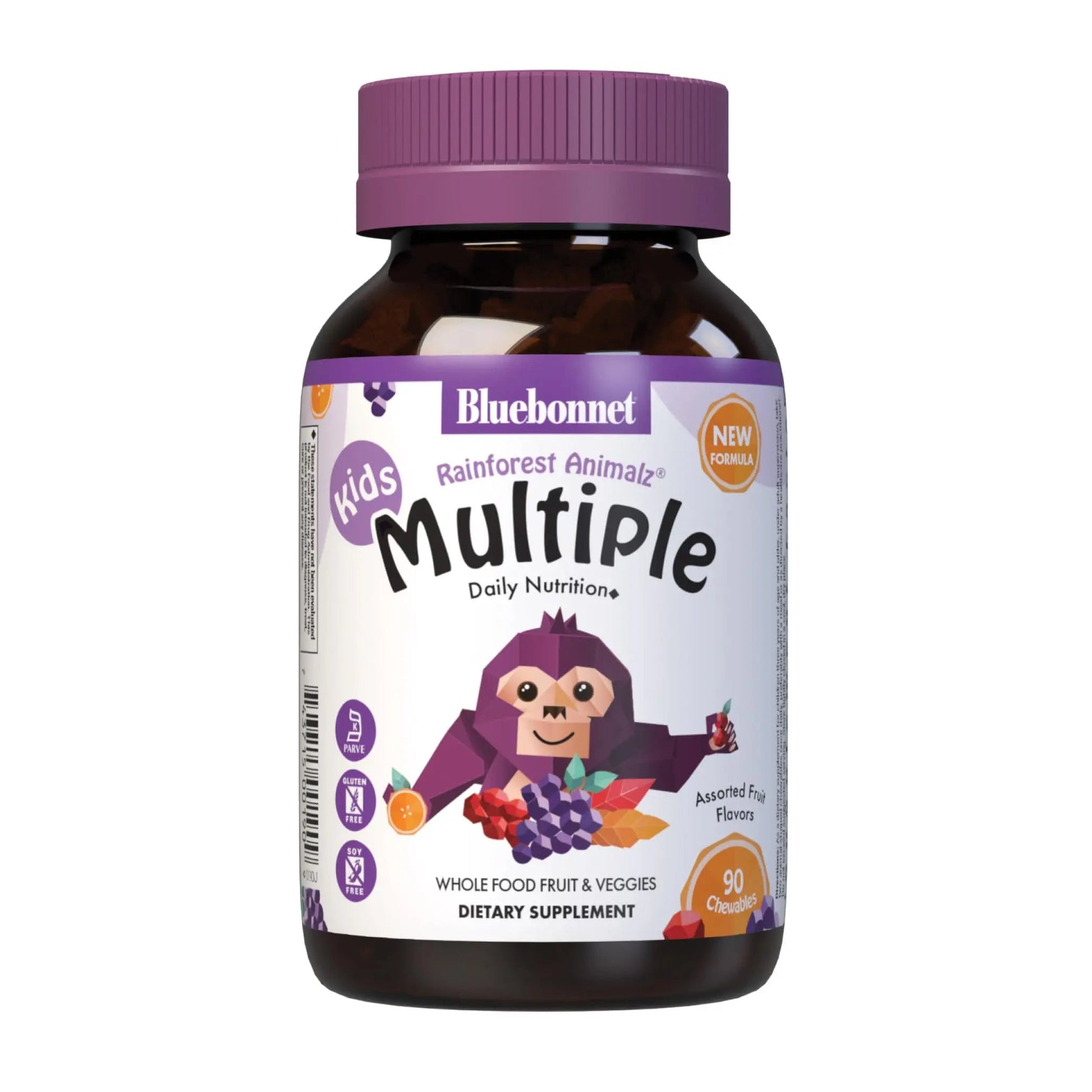 Bluebonnet Nutrition Rainforest Animalz Whole Food Based Multiple Chewable Tablets, Kids Multivitamin & Mineral, Vitamin C, D3, Iron BlueBonnetAu supplements