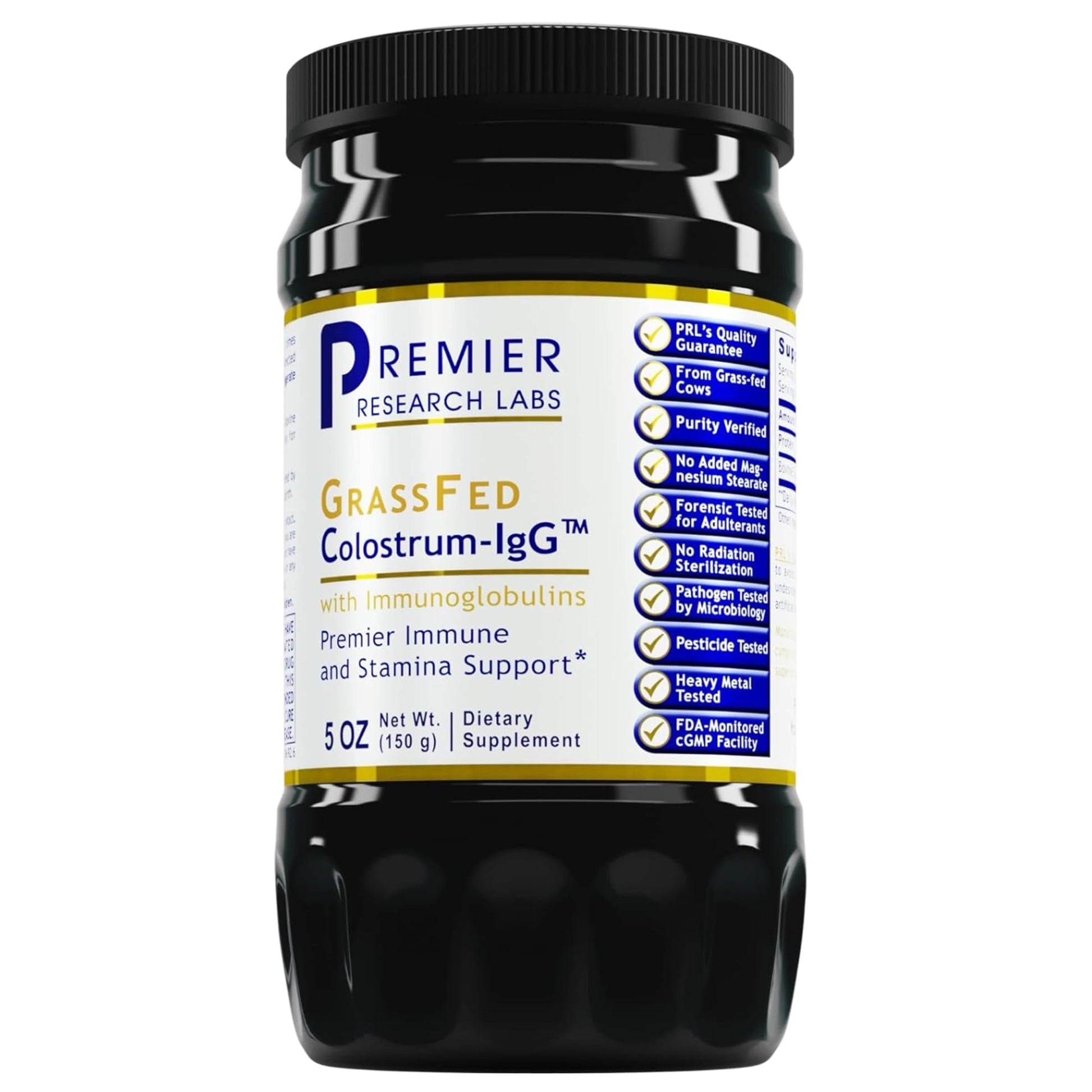 Premier Research Labs Colostrum-IgG Powder - Colostrum Supplement, Bovine Colostrum for Humans, Cow Colostrum for Immune Health, Superfood with Lactoferrin, Amino Acids, Nucleotides - 5 oz (150 g) Premier Research LabsAu supplements