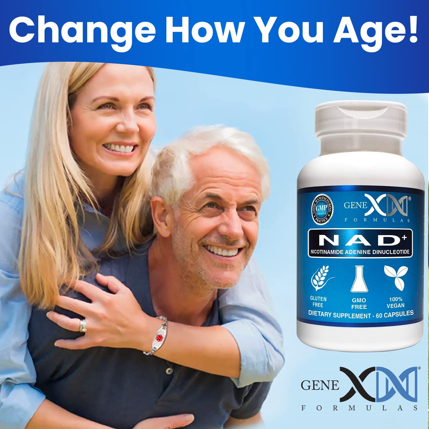 Genex Formulas NAD+ 250mg Serving 60 Capsules Nicotinamide Adenine Dinucleotide (Actual NAD+ Not a Precursor) (1) Genex FormulasAu supplements